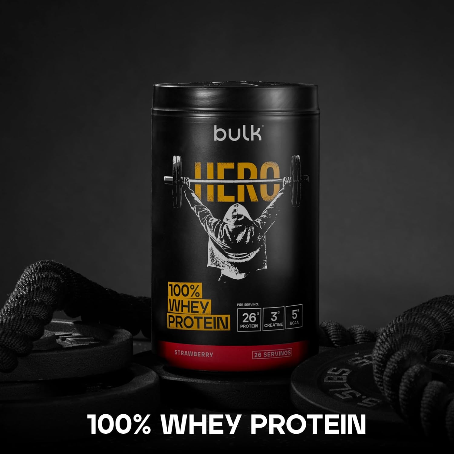 Bulk Hero Whey Proteine in Polvere Fragola 65 Porzioni - immagine 4