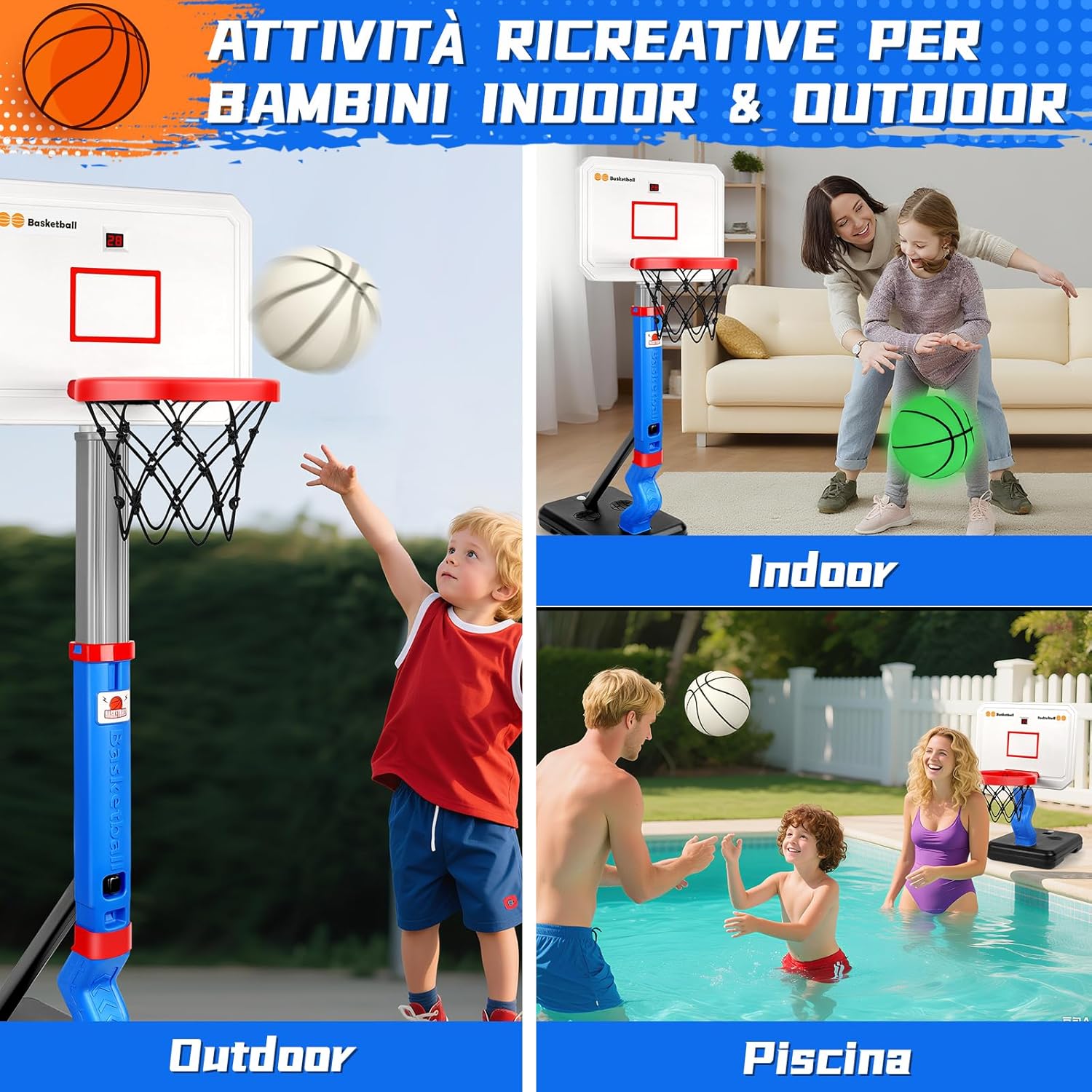Herenear Canestro Basket Bambini con Punteggio - immagine 5