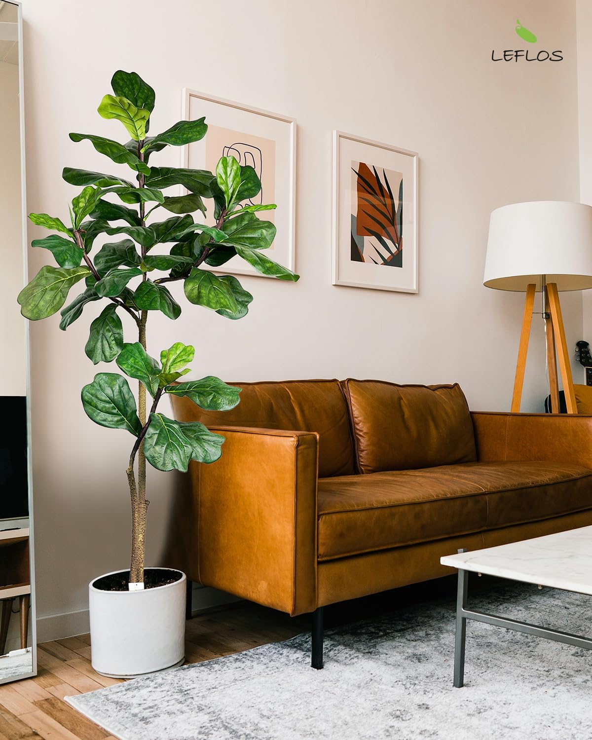 Leflos Pianta Artificiale Fiddle Leaf Fig Tree 180cm - immagine 4