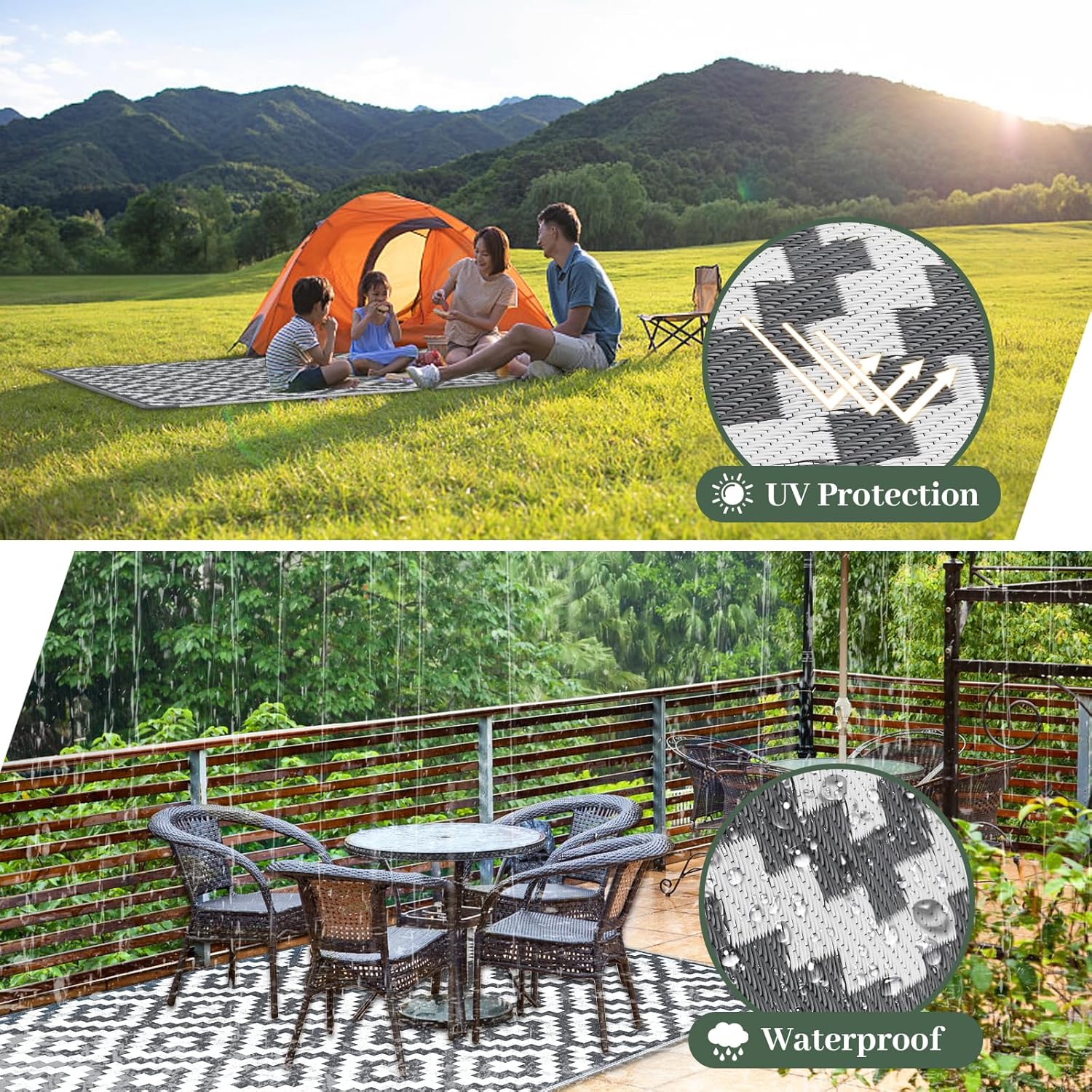 Mokani Tappeto da Esterno 180x270cm Antiscivolo - immagine 2