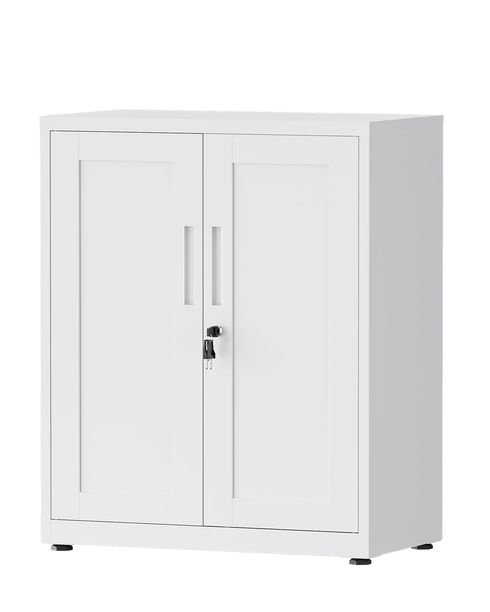 Armadio Multifunzionale con Serratura, Bianco