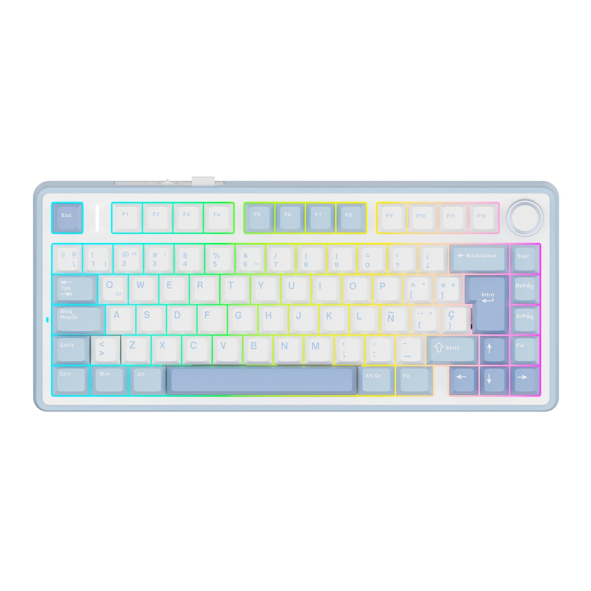 Mechlands Aula F75 PRO ISO-ES - Tastiera Meccanica 75% Blu