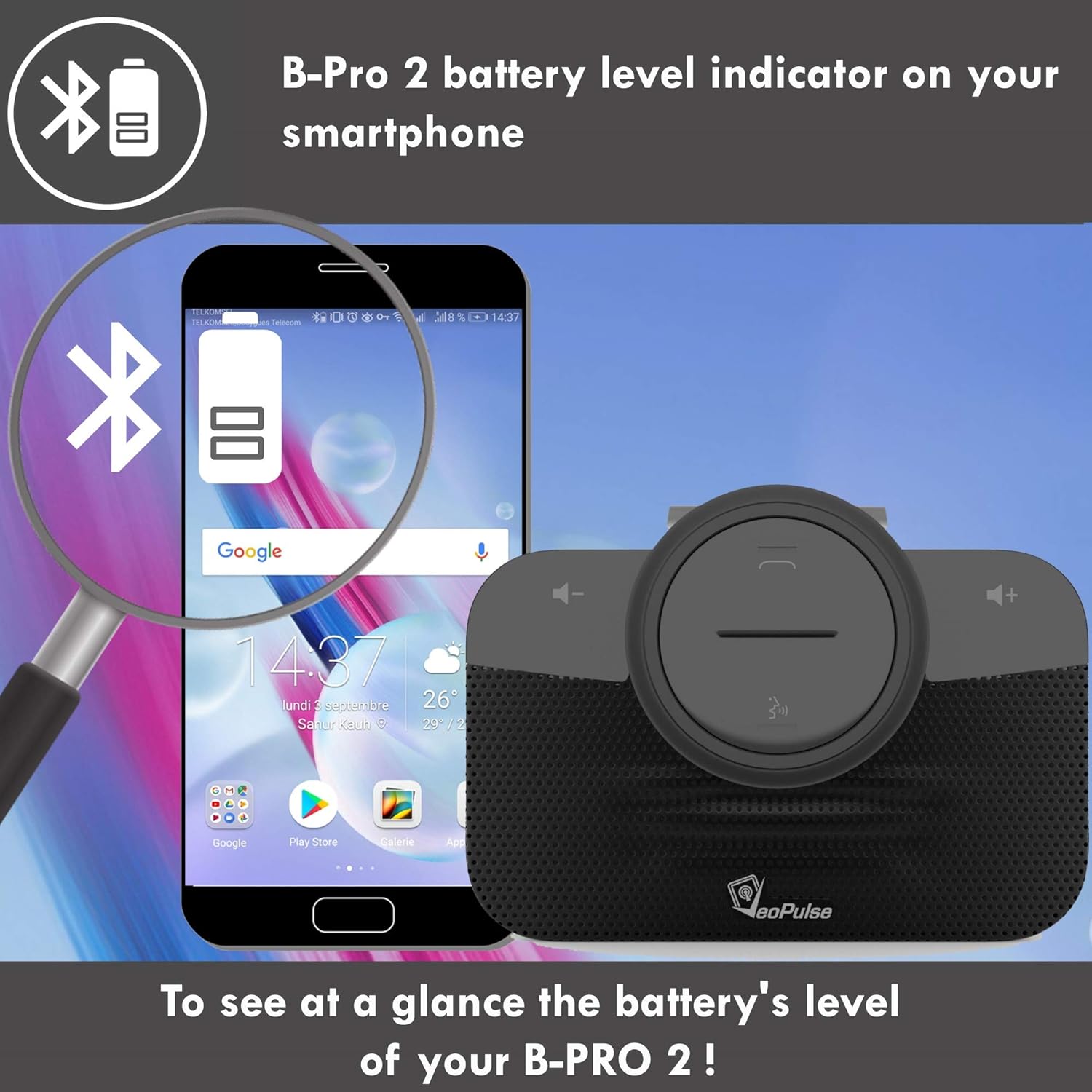 Veopulse B-PRO 2 - Kit Vivavoce Auto Bluetooth - immagine 5