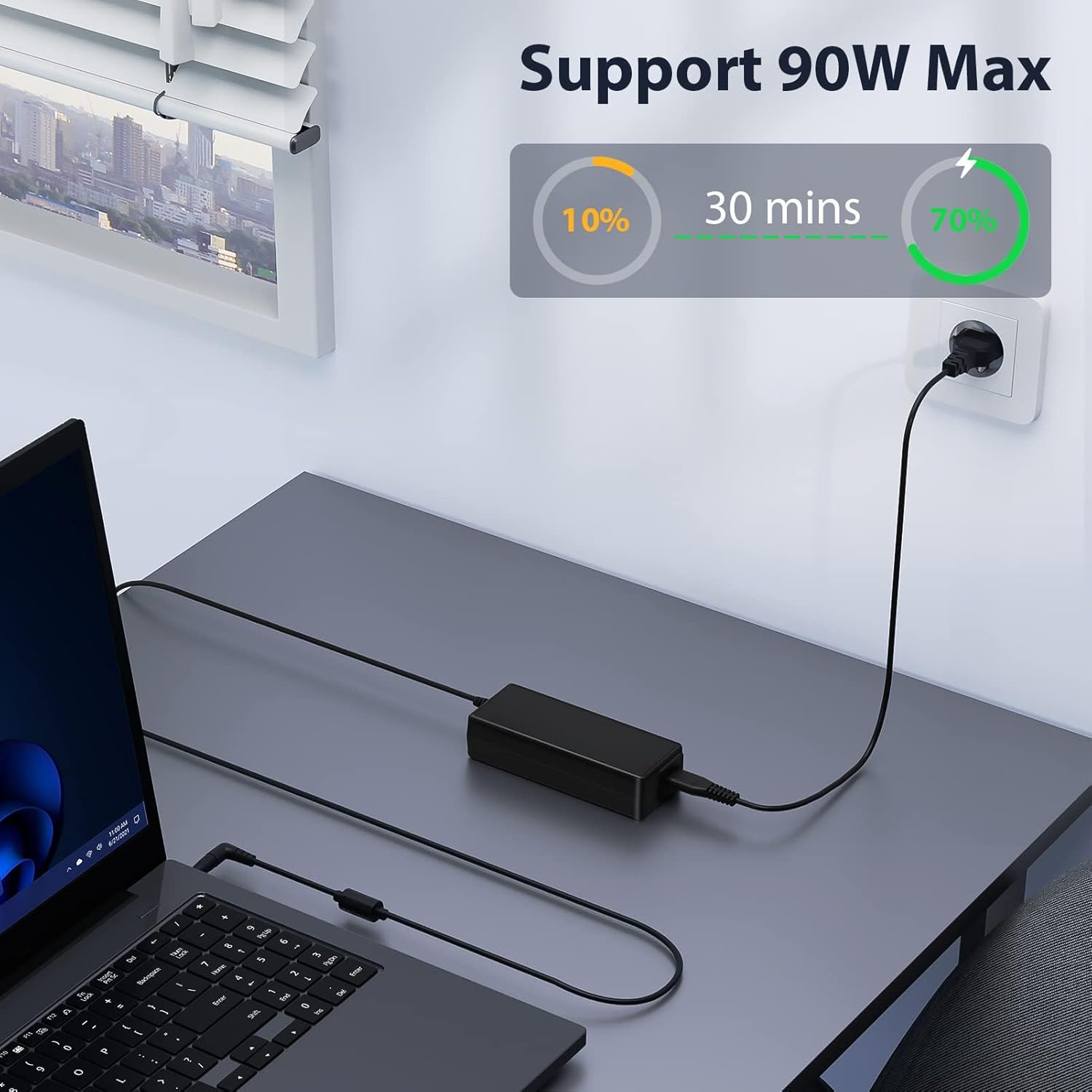 Sunydeal 90W Alimentatore Universale Notebook - immagine 7