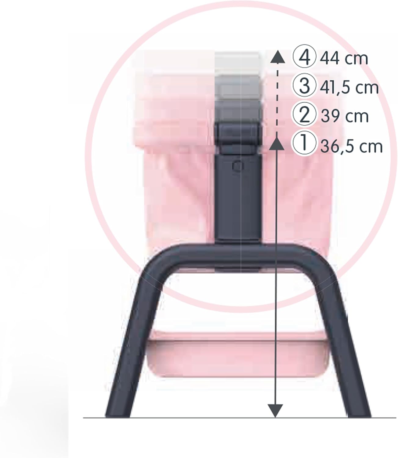 SMOBY Maxi Cosi Next to Me 7600240240, Rosa - immagine 6