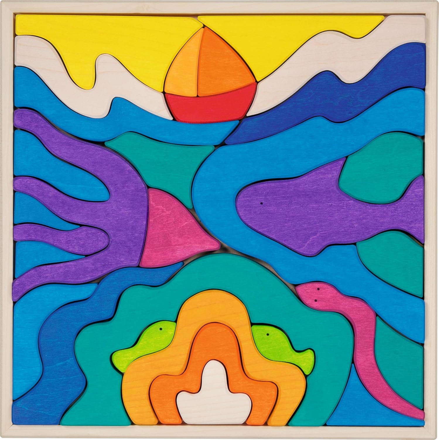 Goki 58362 - Mattoncini Oceano in Legno d'Acero - immagine 1