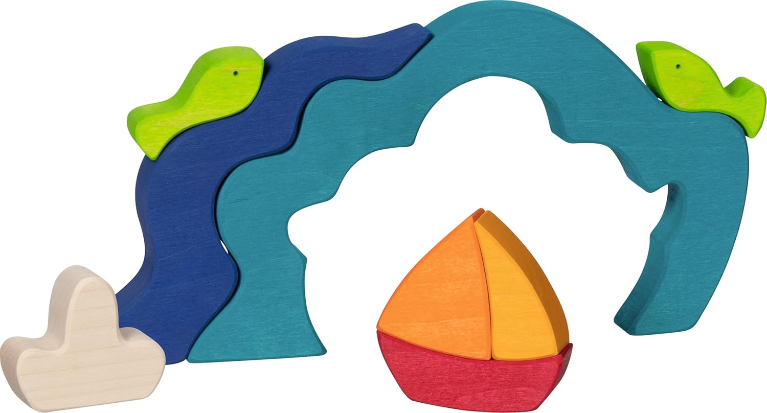 Goki 58362 - Mattoncini Oceano in Legno d'Acero - immagine 5