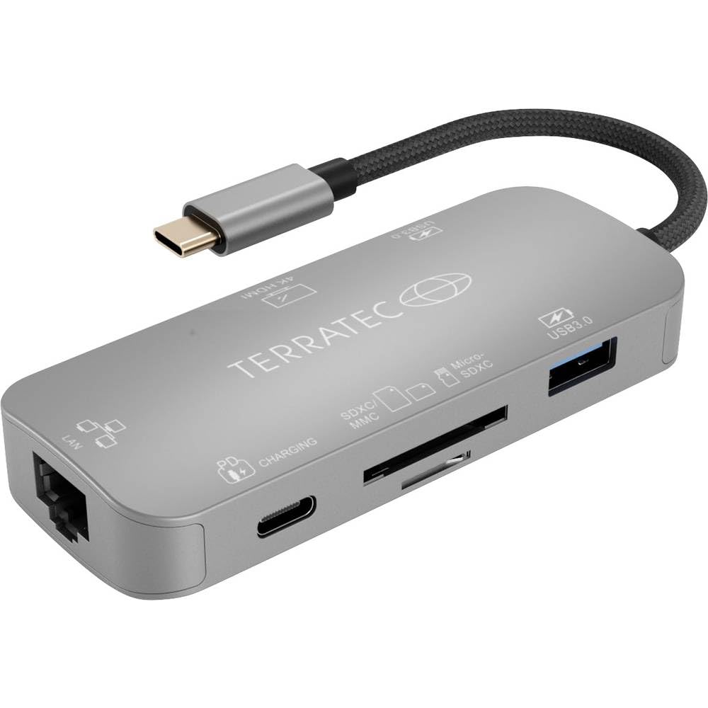 TerraTec Connect 306706 - Adattatore C8 USB Type-C, 7 in 1