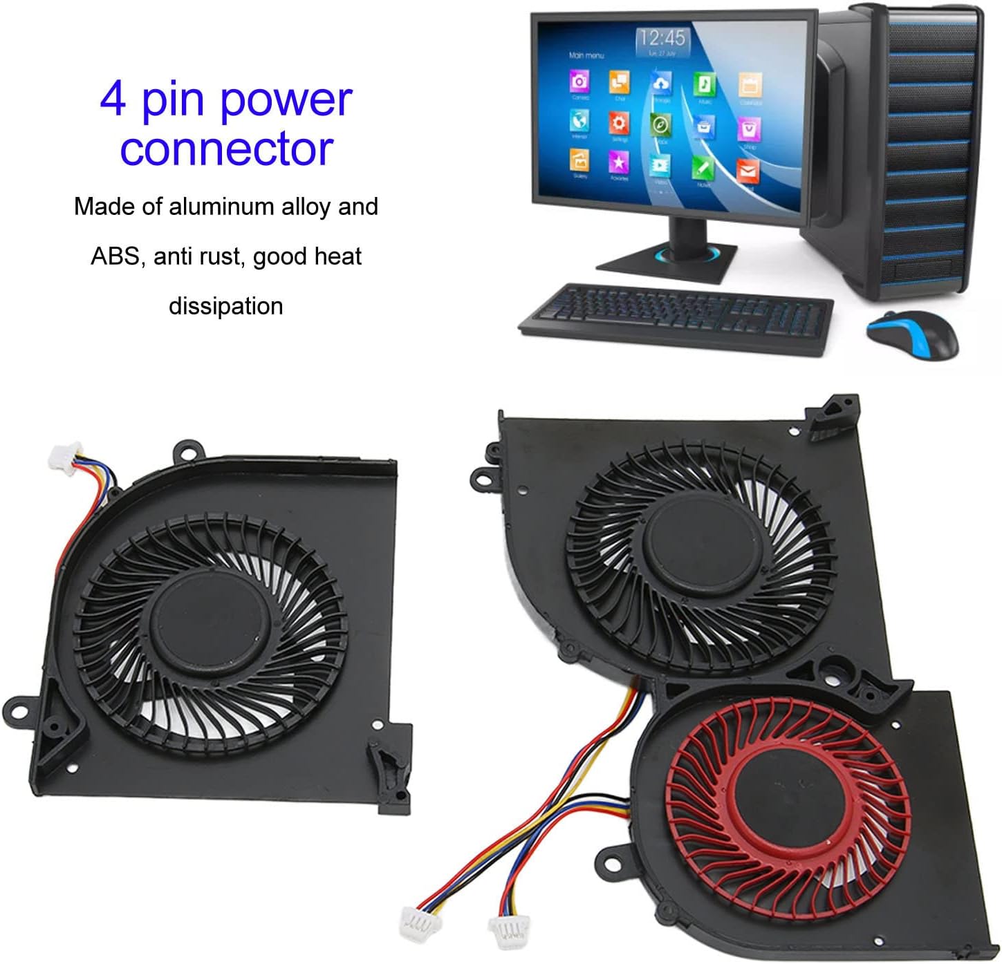 Ashata Ventola di Raffreddamento CPU GPU per MSI Gs65 - immagine 2