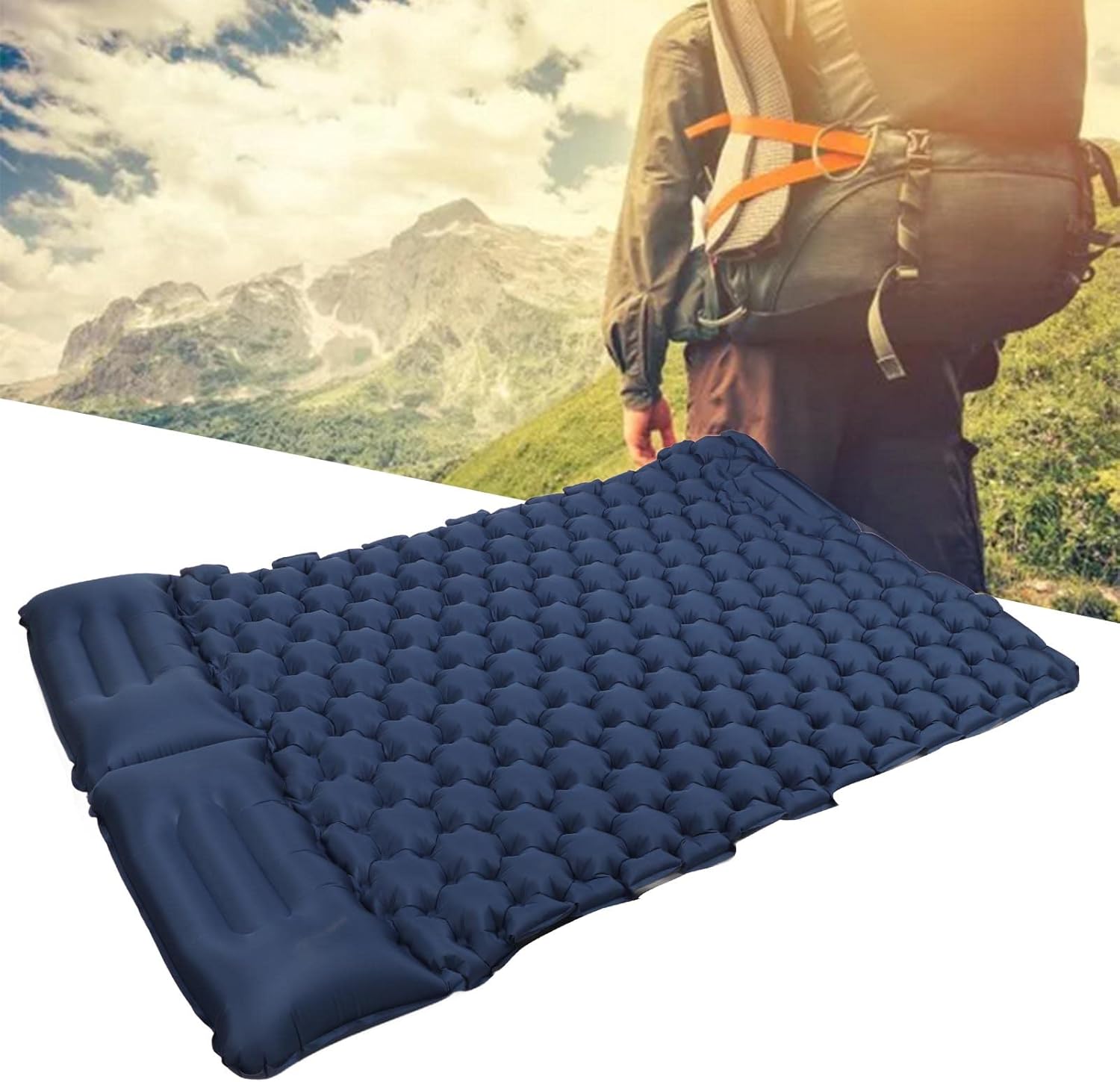 Materassino Campeggio Doppio con Pompa a Pedale - immagine 8