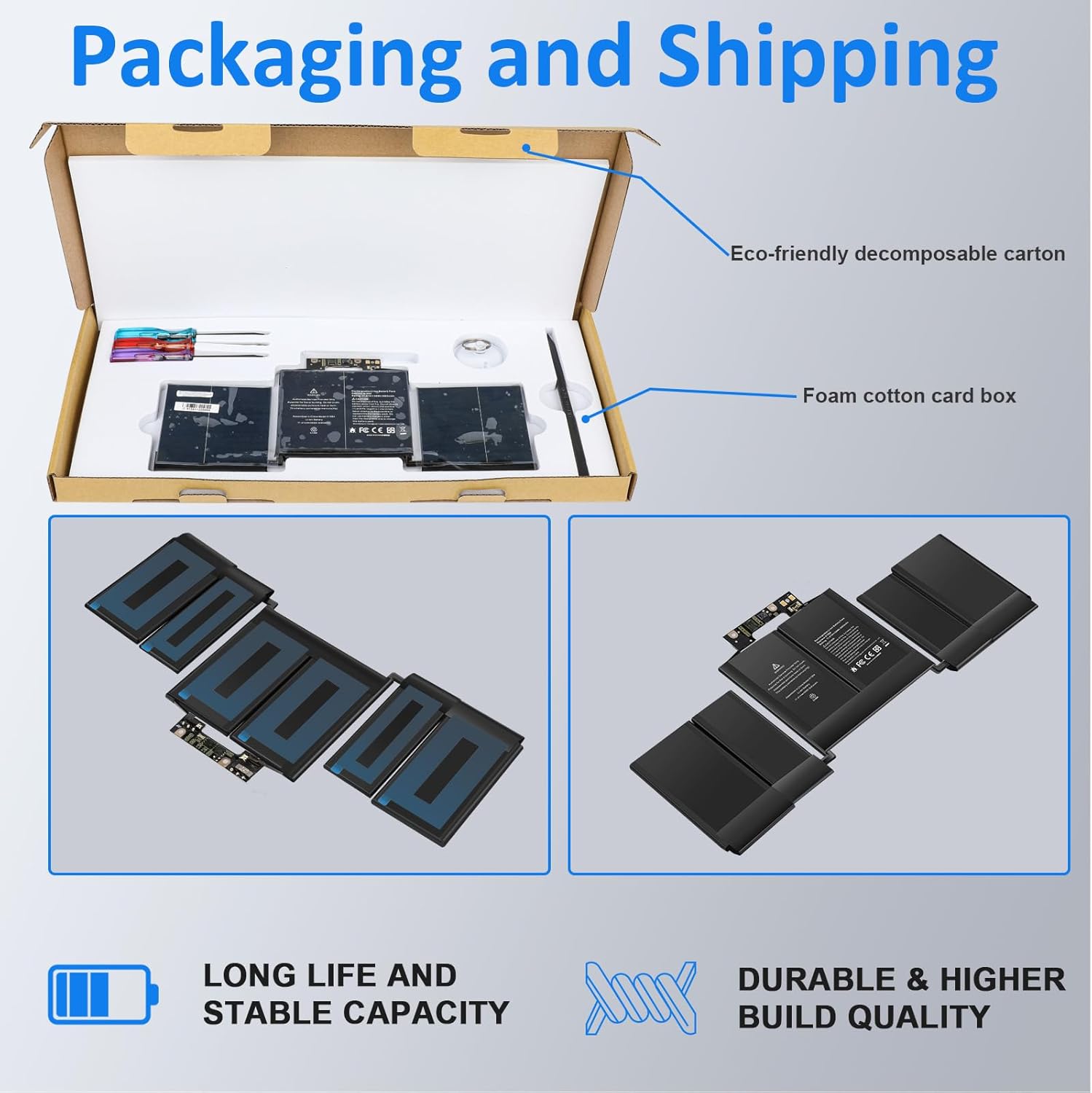 Asuncell Batteria A1964 A1989 per MacBook Pro 13 Inch - immagine 3