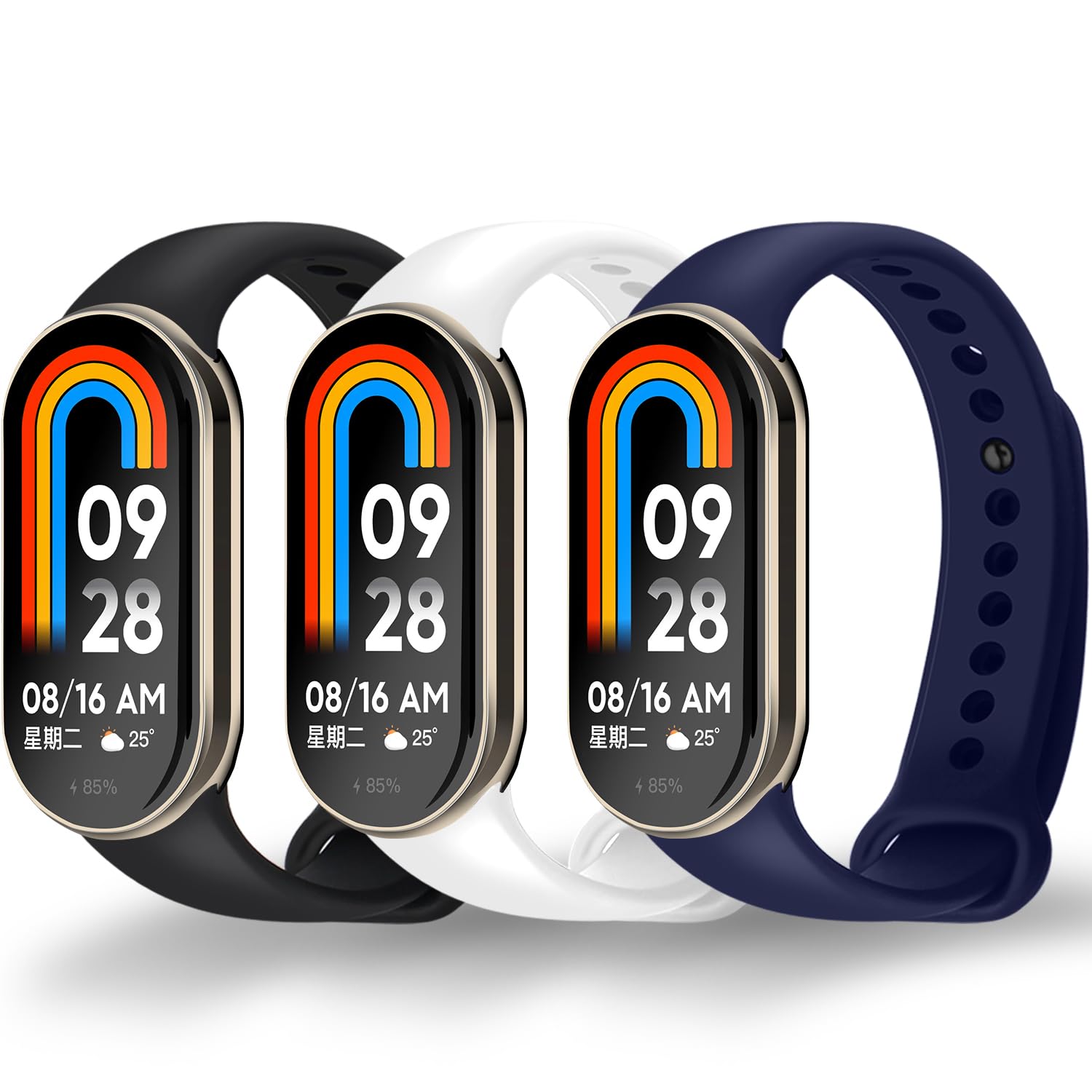 3PCS (Nero+Bianco+ Blu scuro)