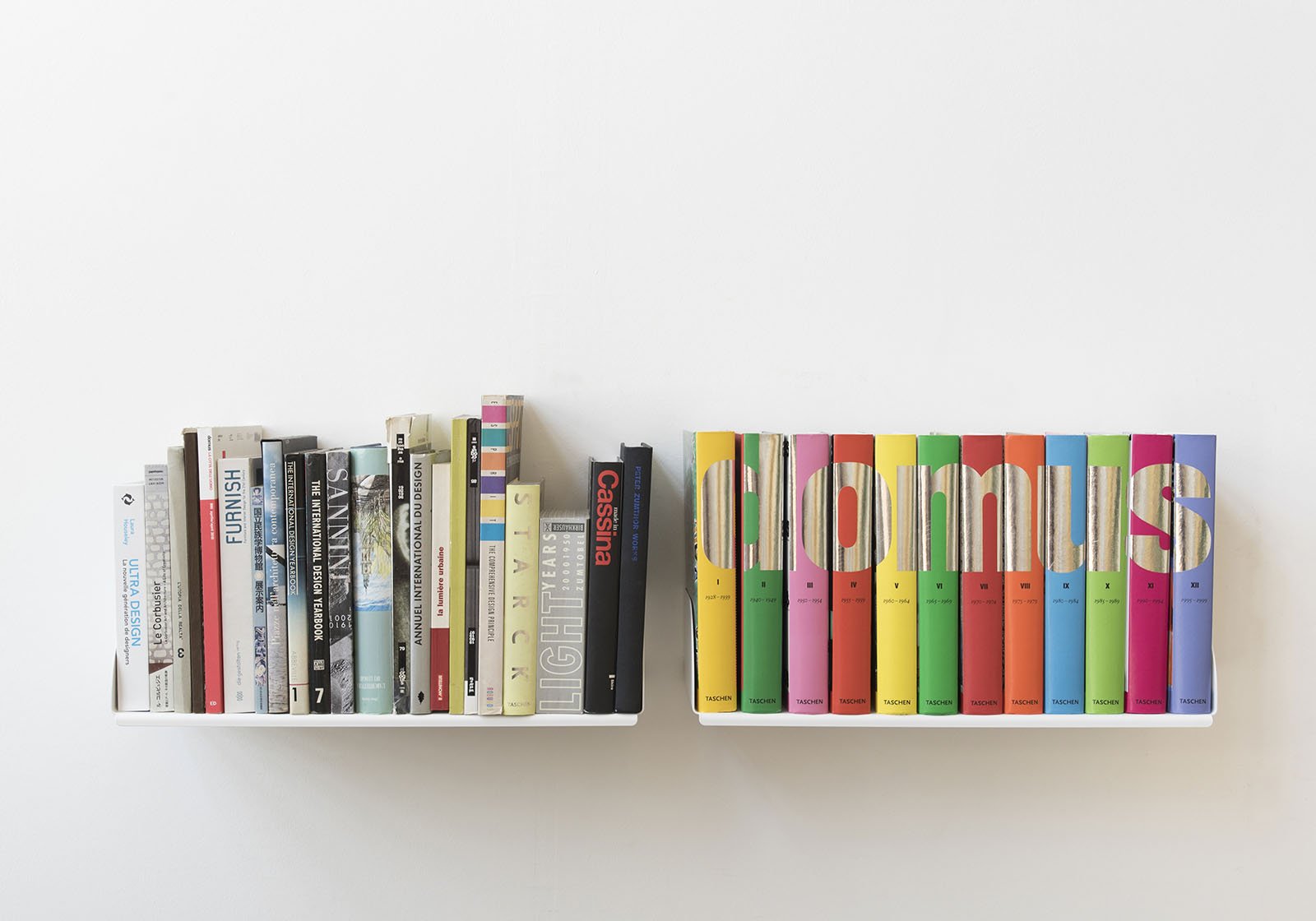 Teebooks Mensole per Libri UBD - Set 2, Bianco