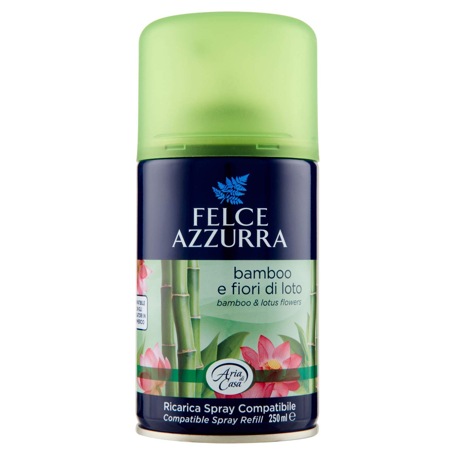 Felce Azzurra- Ricarica Profumatore Ambiente Spray Bamboo e Fiori di Loto per Profumatore per Ambienti Diffusore Automatico, Deodorante Ambiente Profumo Istantaneo a Lungo, Profumatori Diffusori 250ml