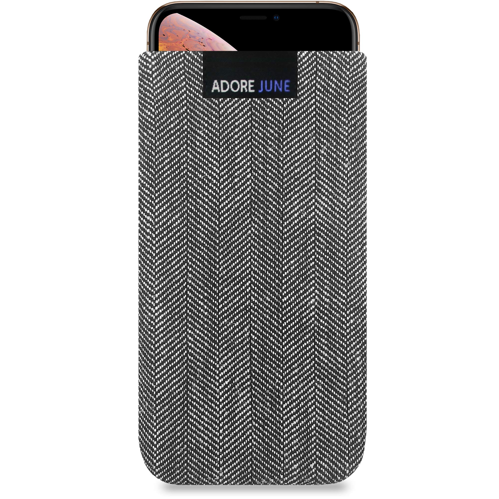 Adore June Business Custodia per iPhone X/XS, Grigio/Nero
