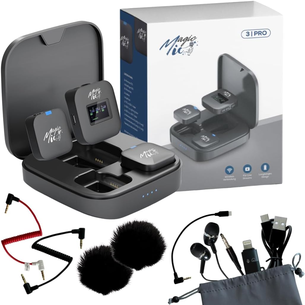 Magicmic Set Microfoni Radio 3 Pro - Wireless (2 TX + 1 RX) - immagine 5
