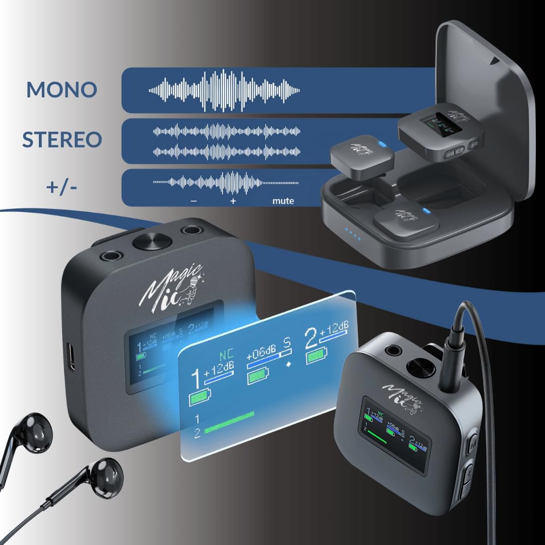 Magicmic Set Microfoni Radio 3 Pro - Wireless (2 TX + 1 RX) - immagine 8
