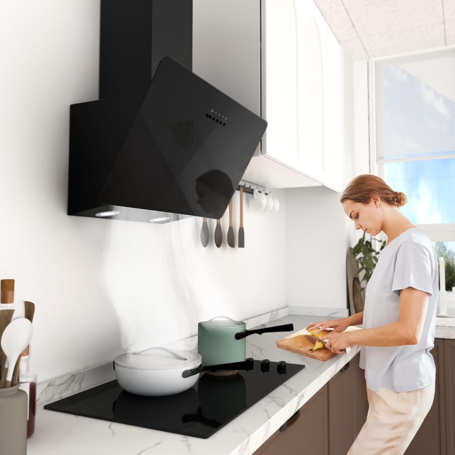 Firegas Cappa Aspirante Inclinata 60 cm, A++ - immagine 2