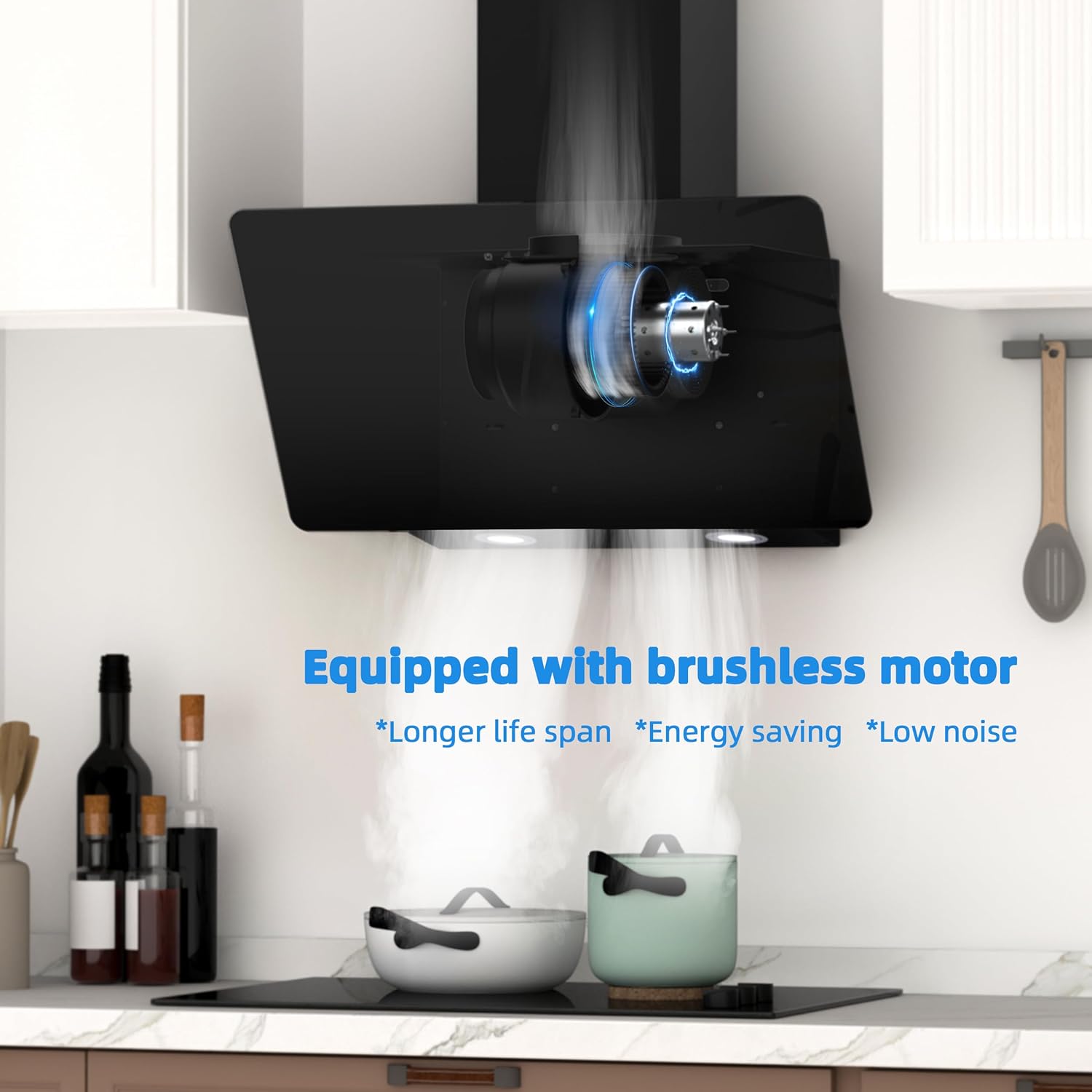 Firegas Cappa Aspirante Inclinata 60 cm, A++ - immagine 3