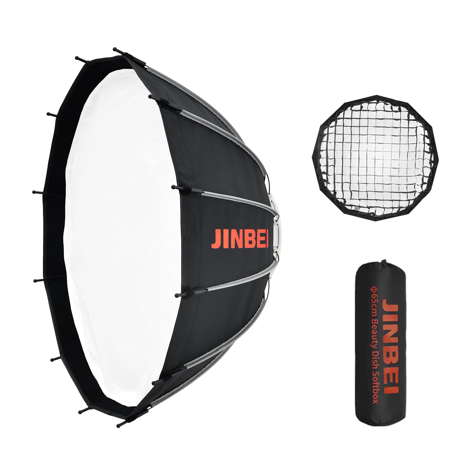 JINBEI 65cm Bowens Mount Deep Parabolic Softbox