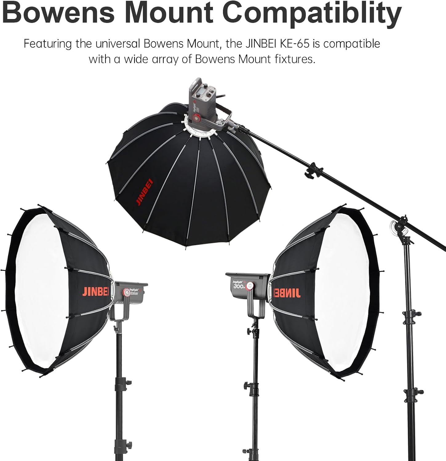 JINBEI 65cm Bowens Mount Deep Parabolic Softbox - immagine 4