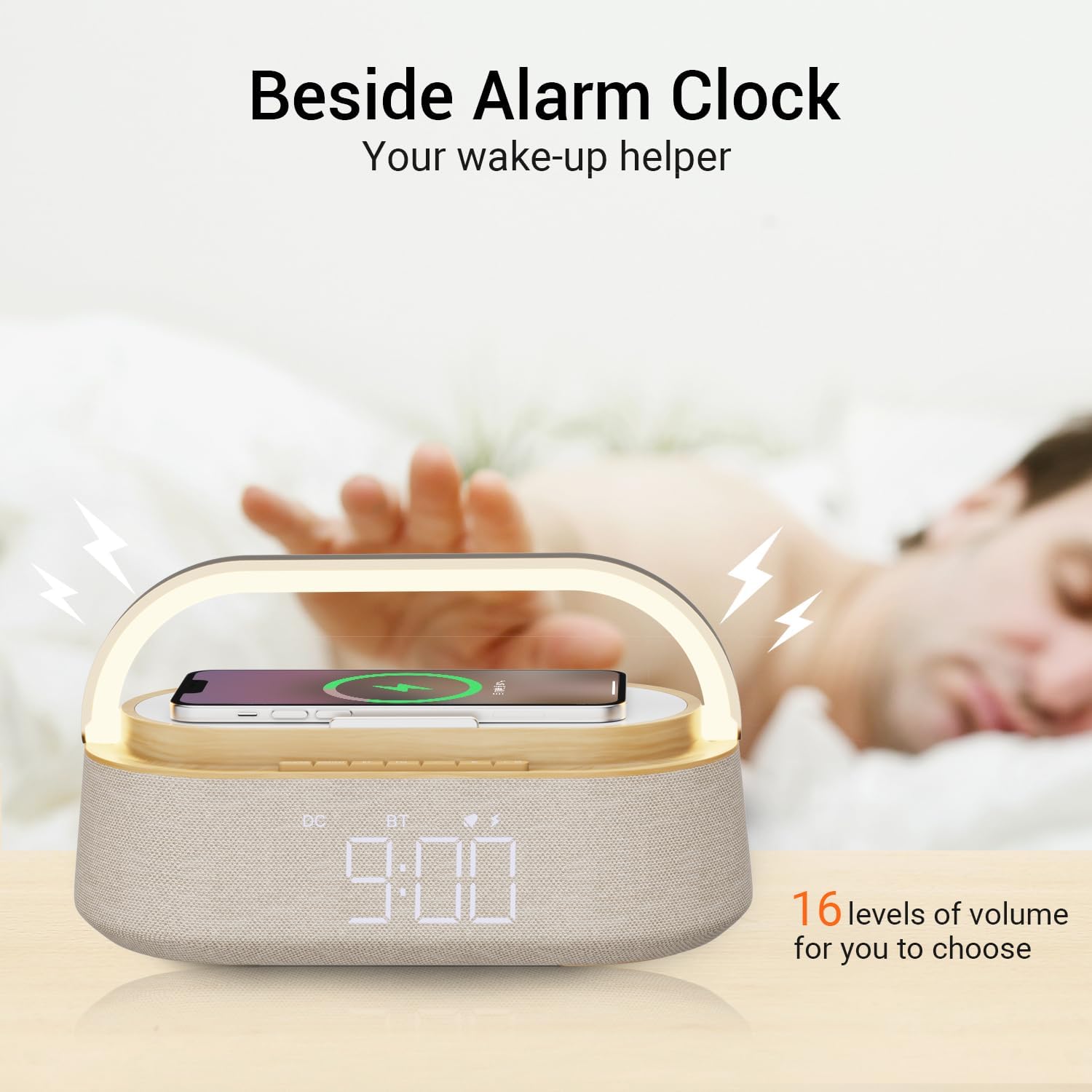 Radiosveglia Digitale con Ricarica Wireless e FM - immagine 2