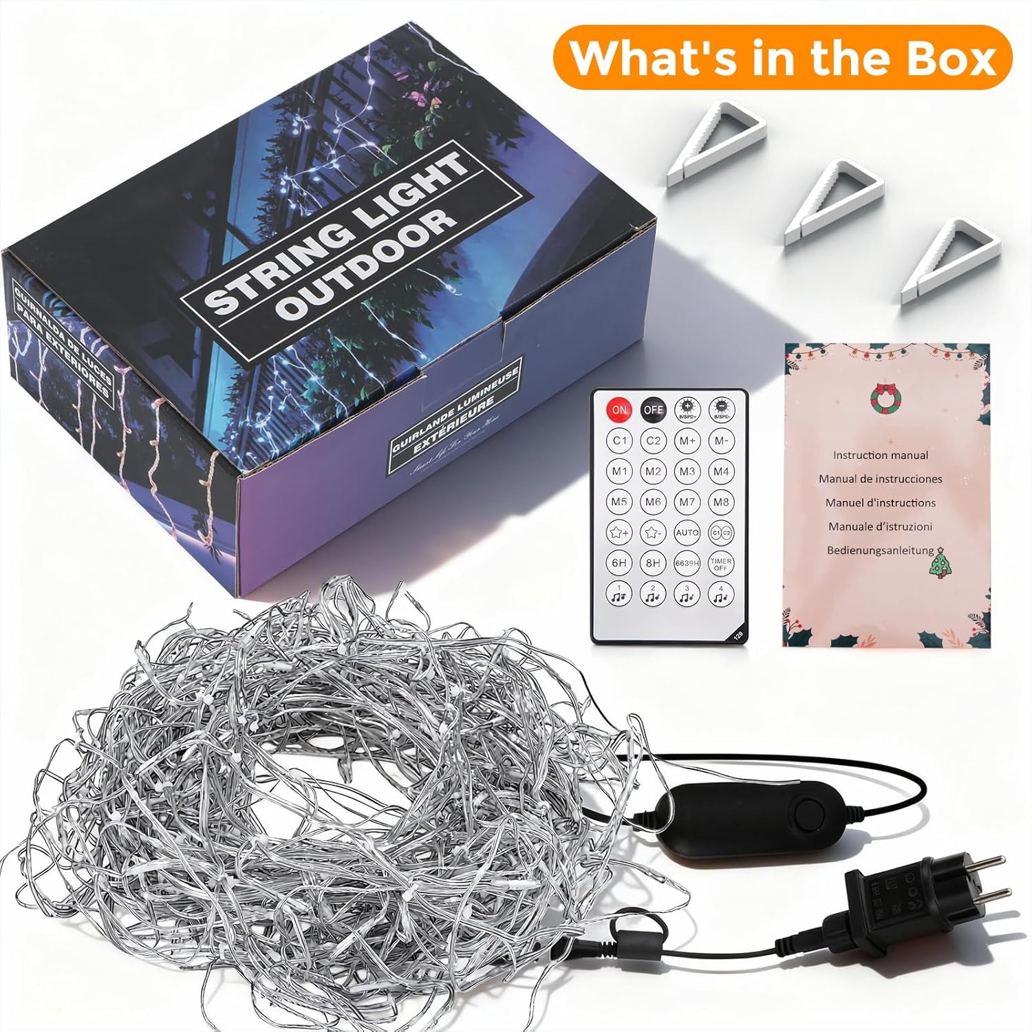 Luci Natale Esterno Cascata 1200L-30M - immagine 9