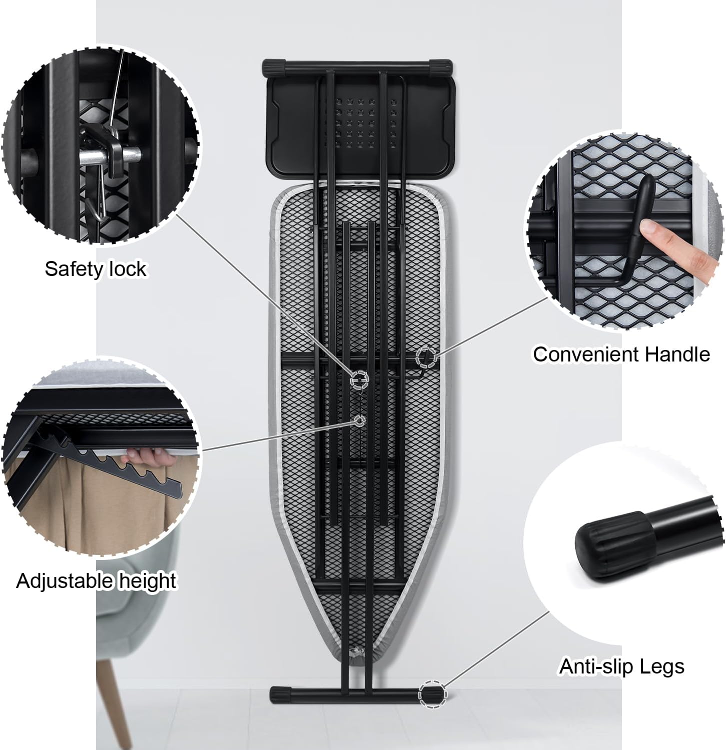 Duwee Tavola Stiro Extra Large con Supporto Ferro a Vapore - immagine 5