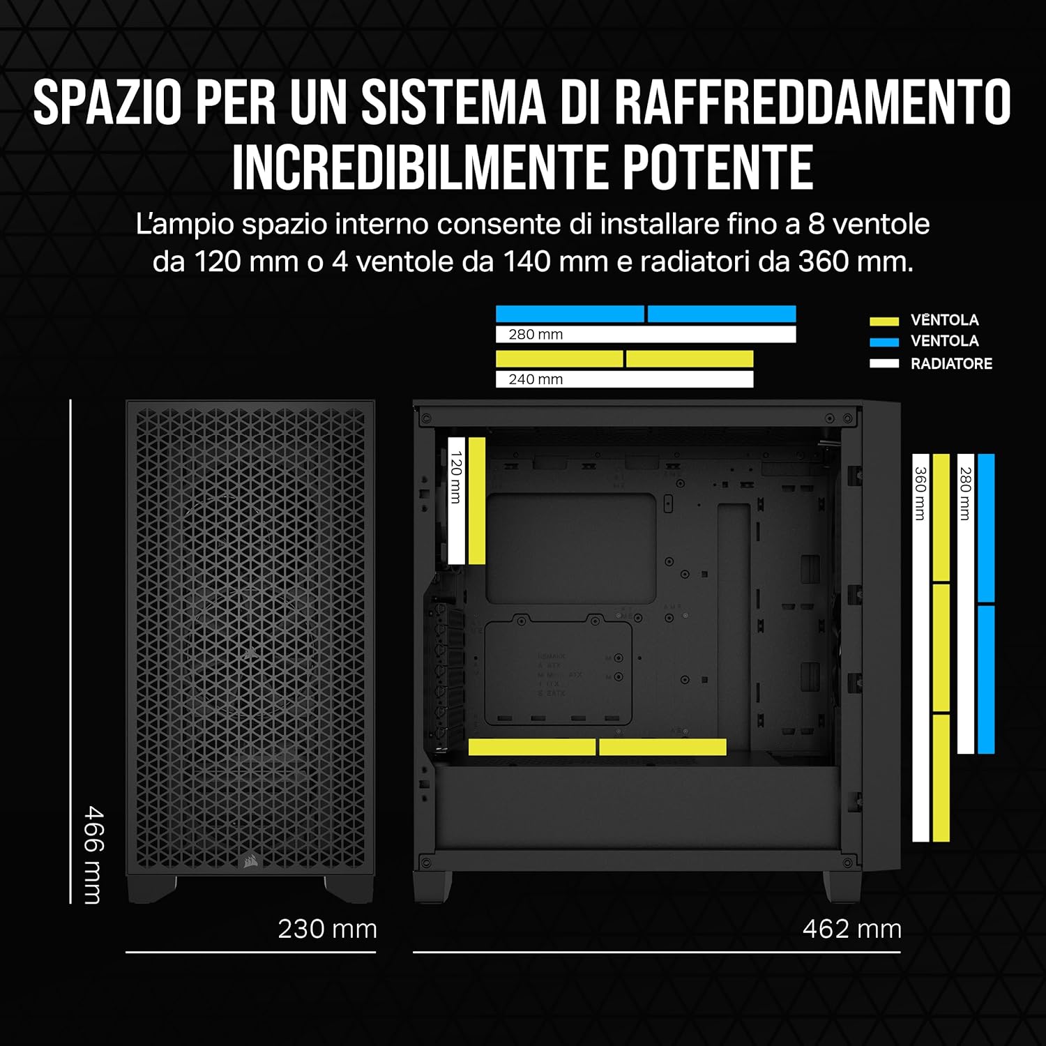 Corsair 3000D AIRFLOW Case PC Mid-Tower, Nero - immagine 3