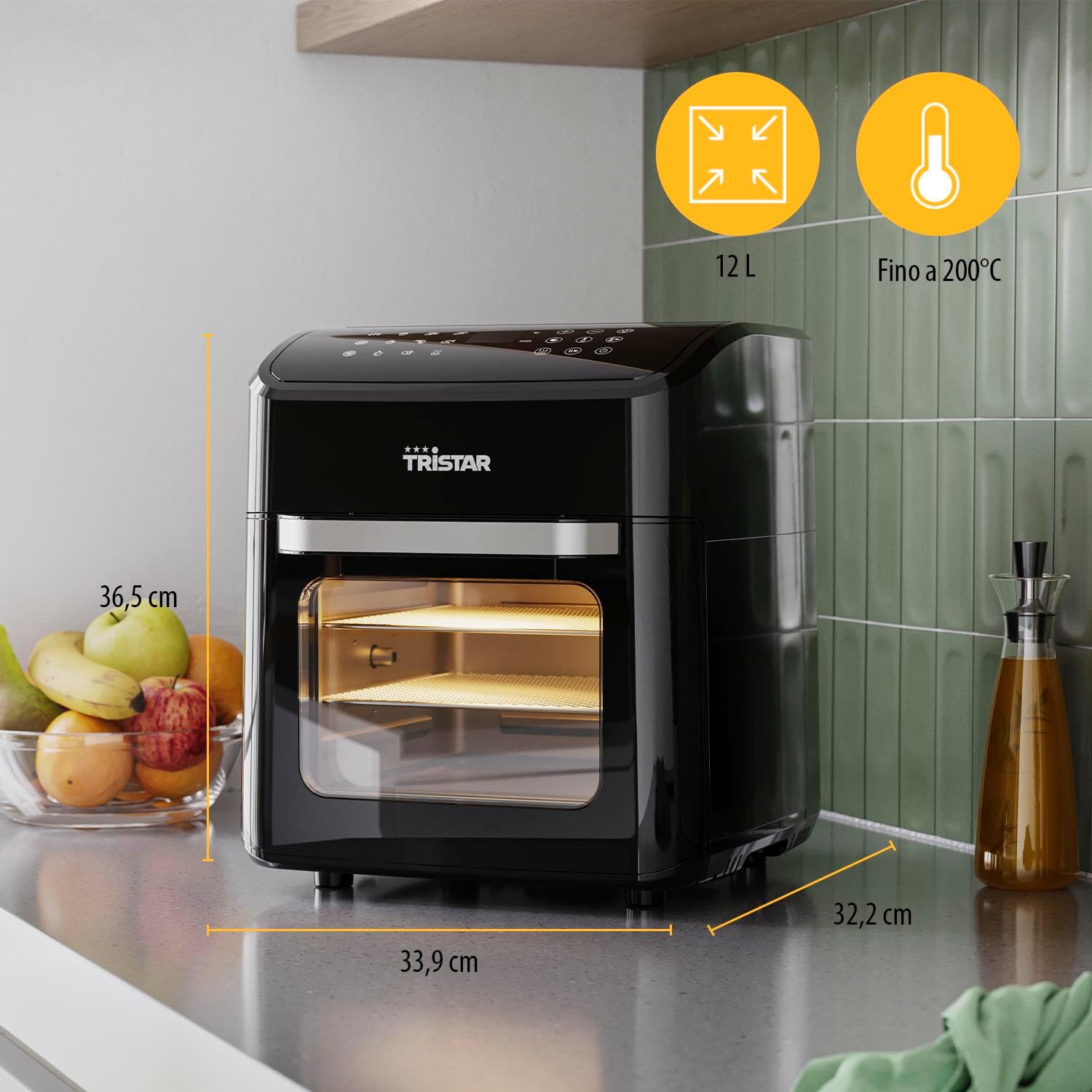 Tristar Mini Forno e Friggitrice ad Aria 2 in 1, 12L - immagine 2