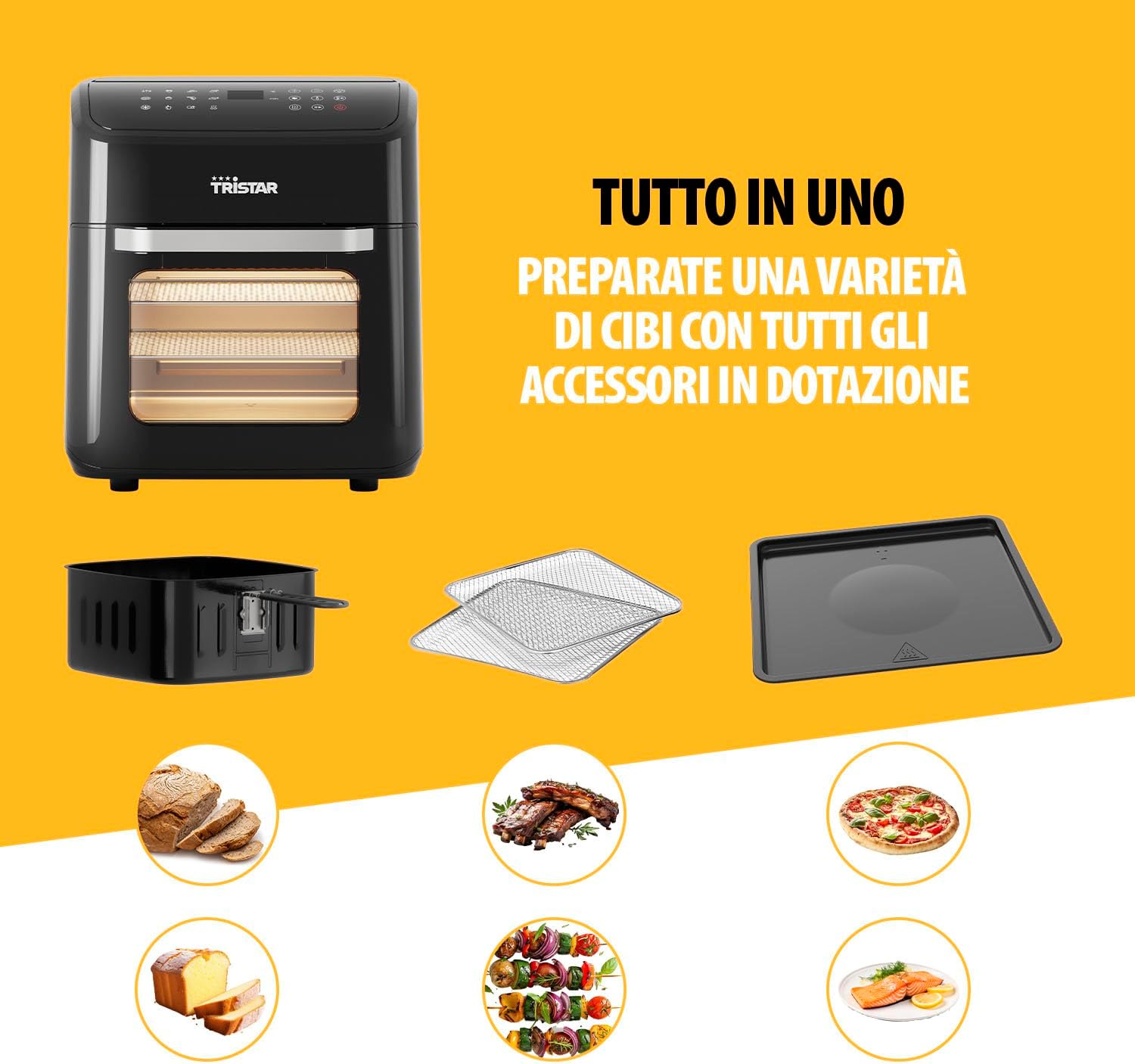 Tristar Mini Forno e Friggitrice ad Aria 2 in 1, 12L - immagine 5