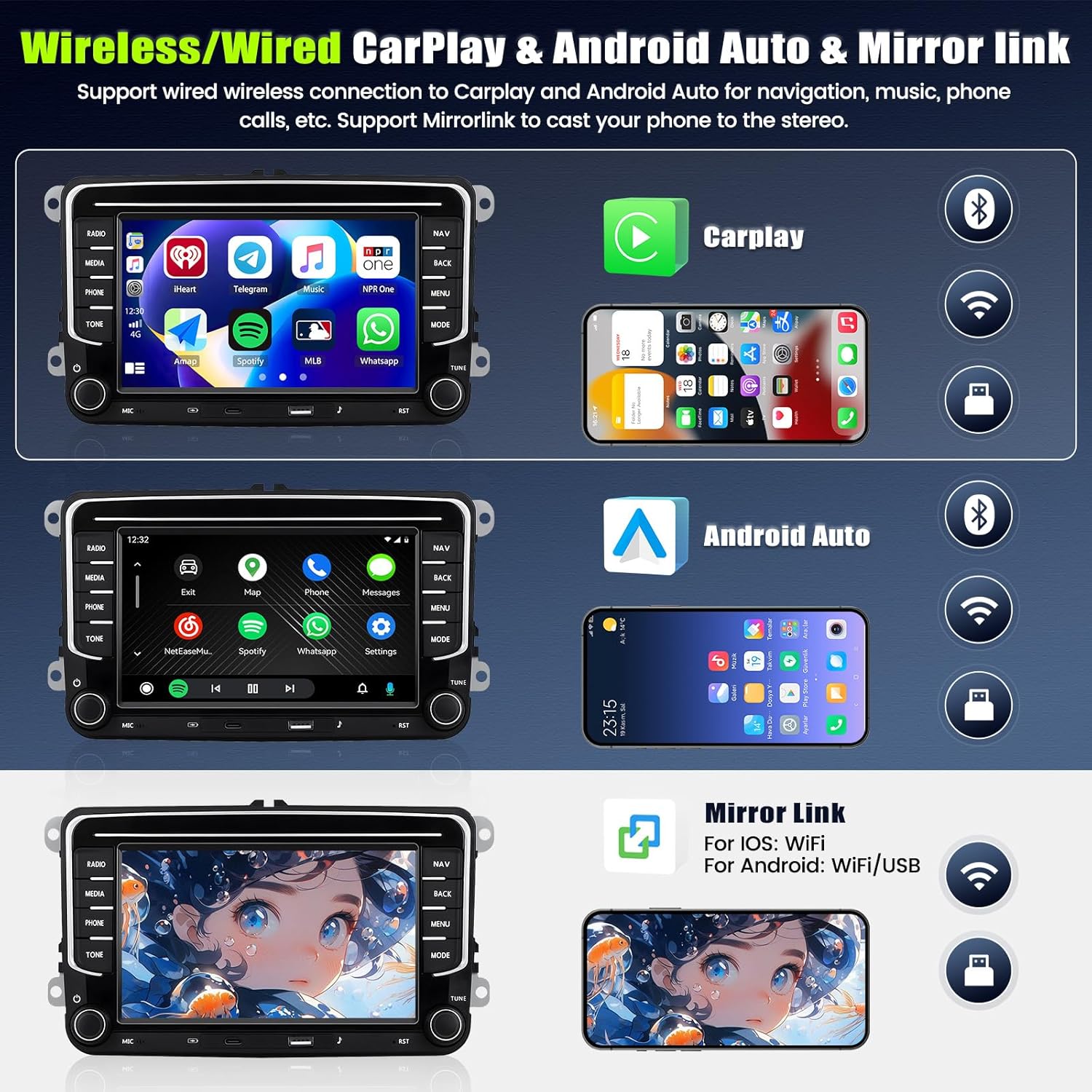 Sixtop Autoradio Android 13 [4G + 64G] Bluetooth - immagine 2