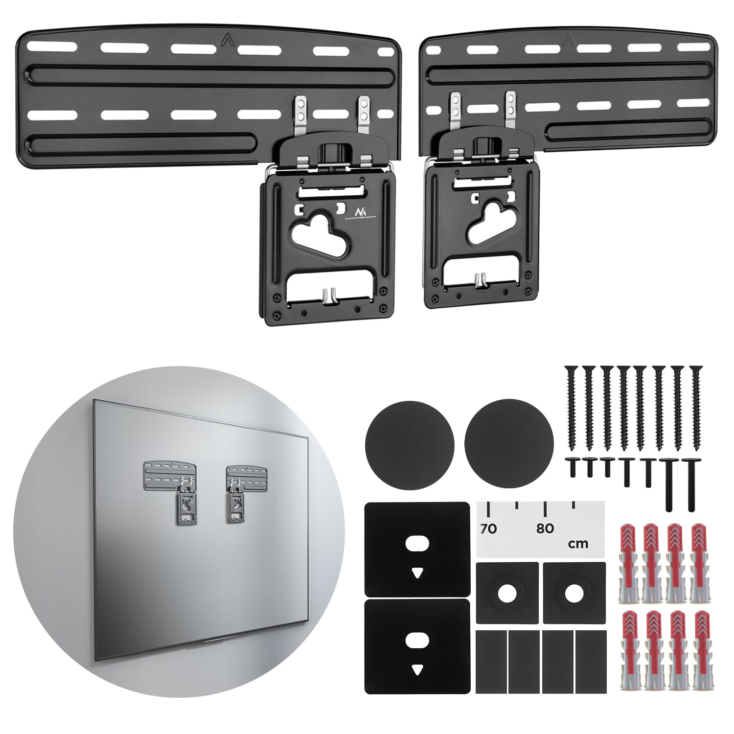 Maclean MC-806N - Supporto TV da Parete Ultra Sottile