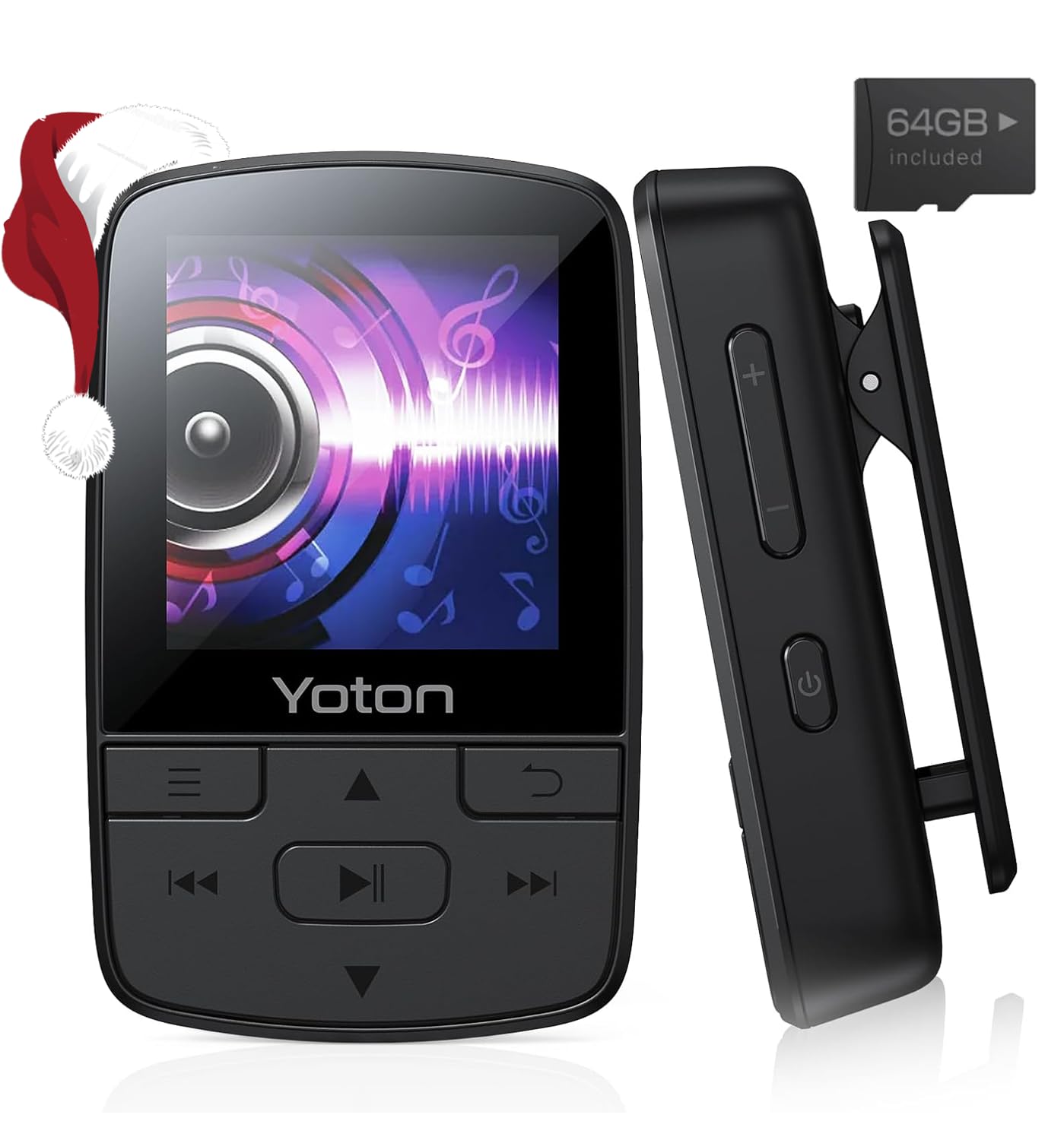 Yoton Lettore MP3 Bluetooth 5.2 64GB con Clip Sportiva