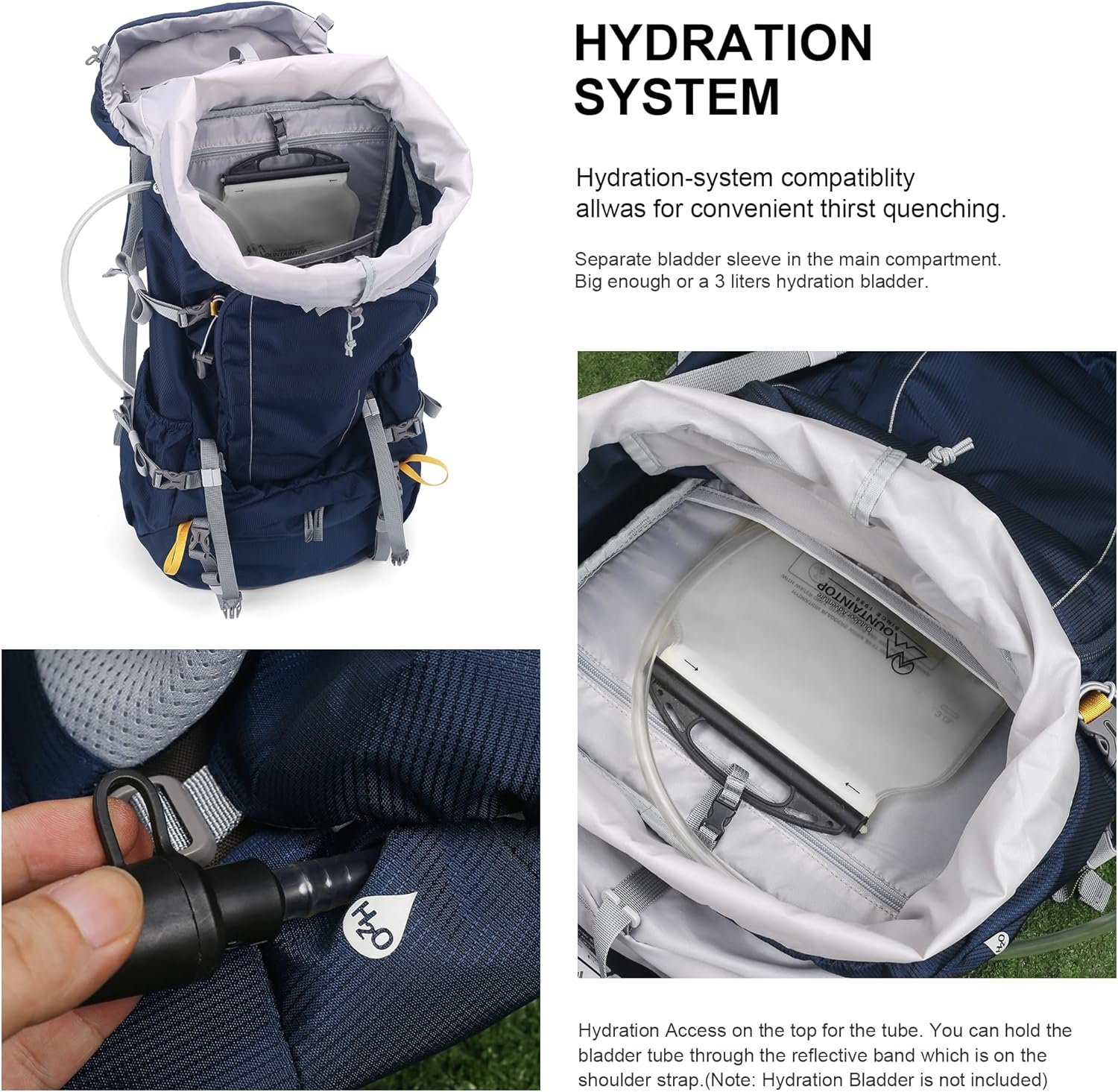 MOUNTAINTOP Zaino Trekking 60L con Parapioggia - immagine 6