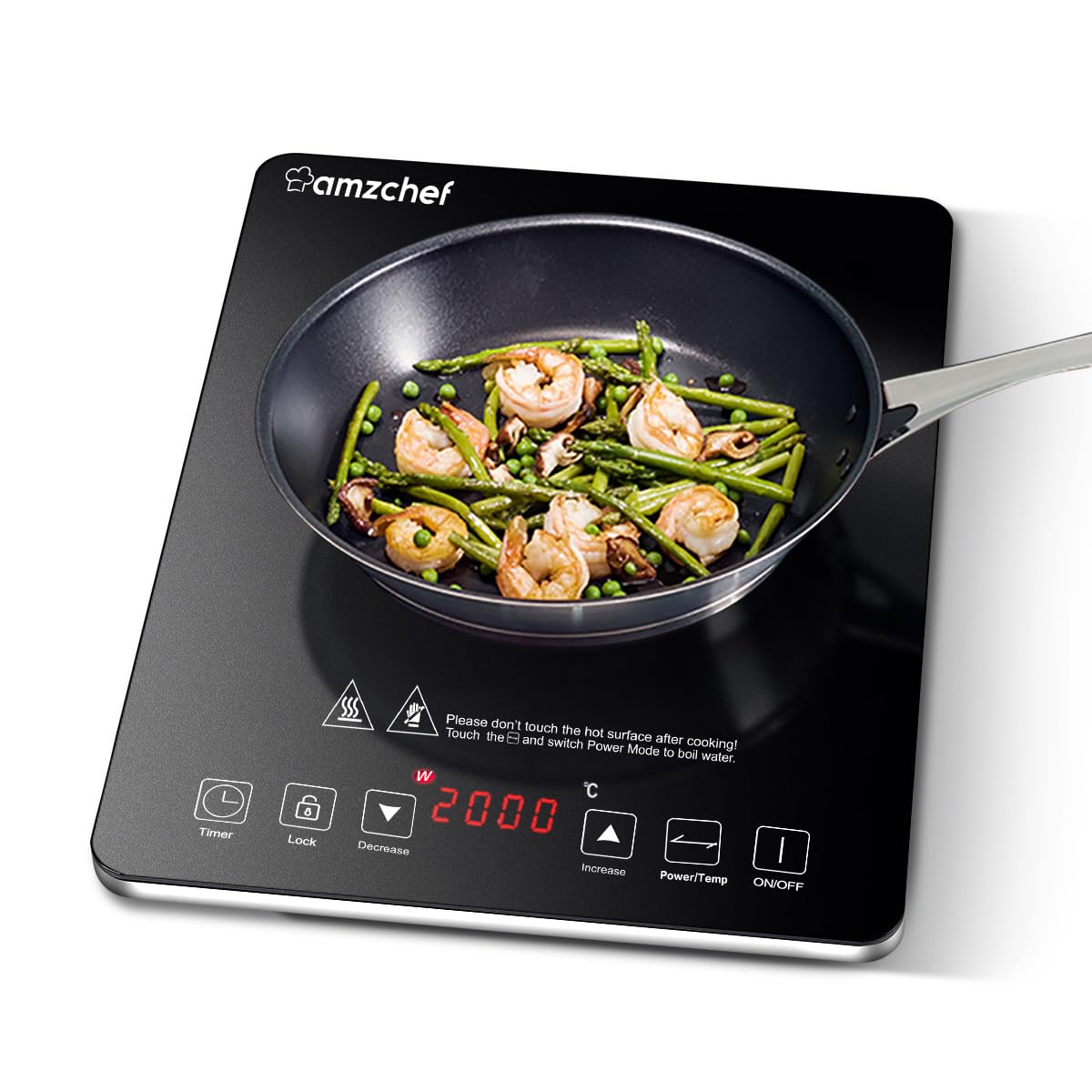 Amzchef Piastra a Induzione Elettrica 2000W