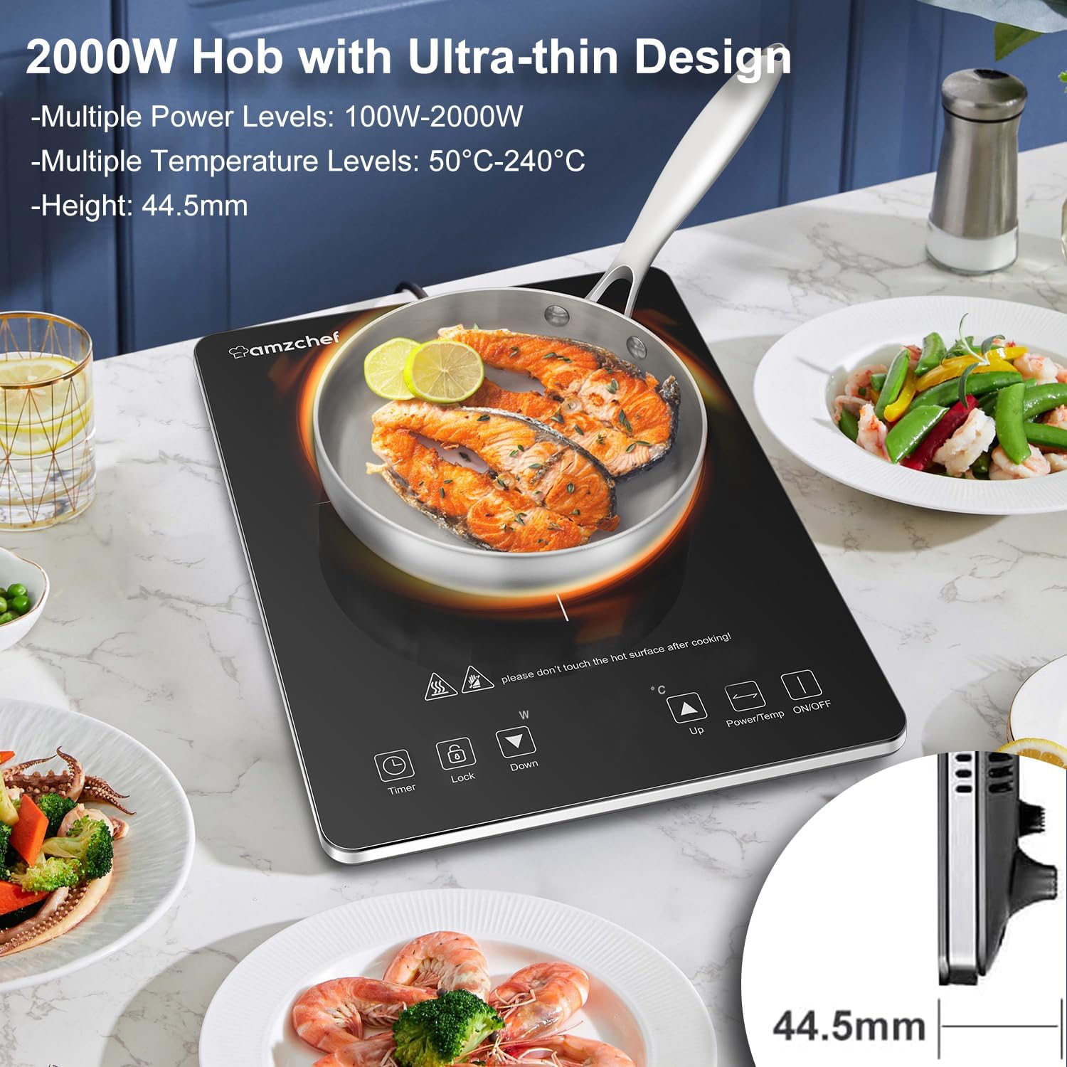 Amzchef Piastra a Induzione Elettrica 2000W - immagine 2