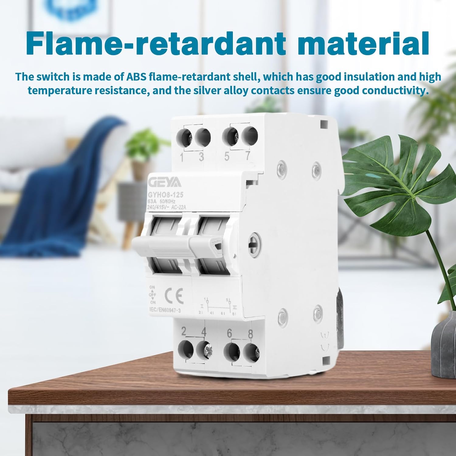 Geya Commutatore 2P 63A - Interruttore di Trasmissione Manuale - immagine 3