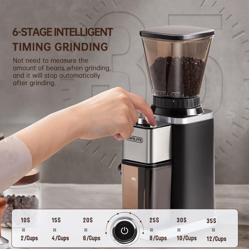 Cafelffe MK-301 Macinacaffè con Macina Conica - immagine 3