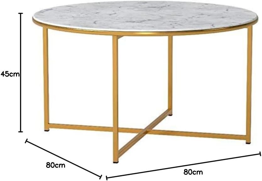 Ac Design Furniture Antje Tavolino da Caffè Rotondo - immagine 3