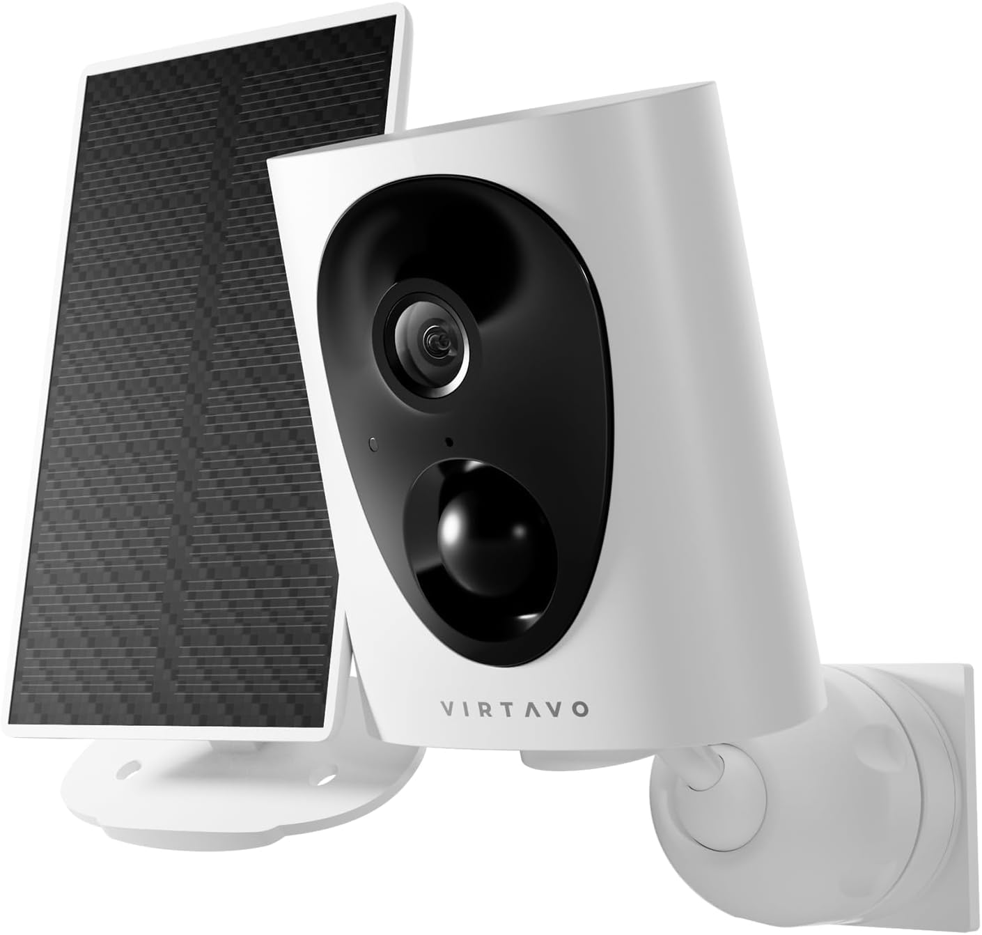 Virtavo 2K Telecamera WiFi Esterno con Pannello Solare