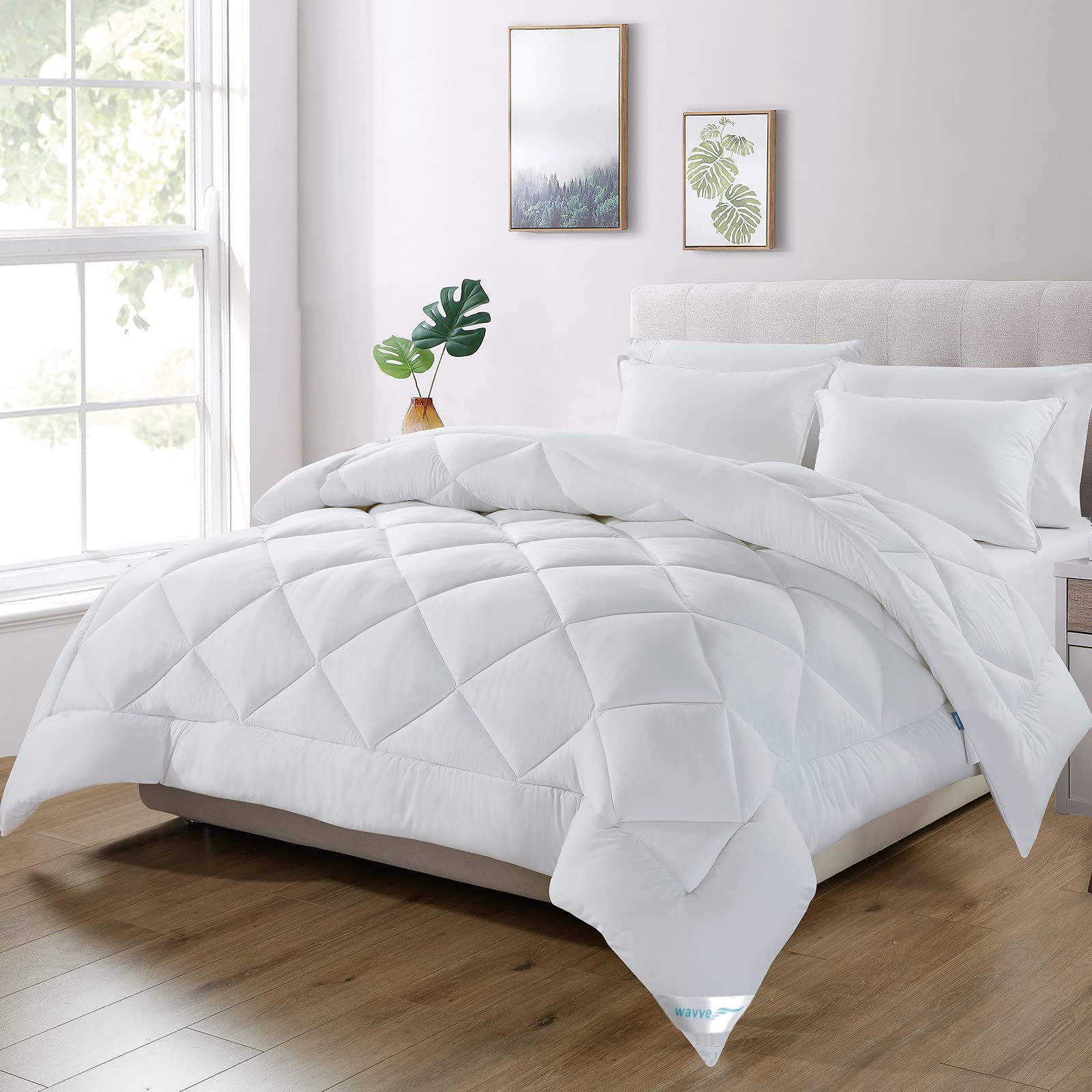 Wavve Piumino Letto Matrimoniale 4 Stagioni 260x240 cm, Bianco