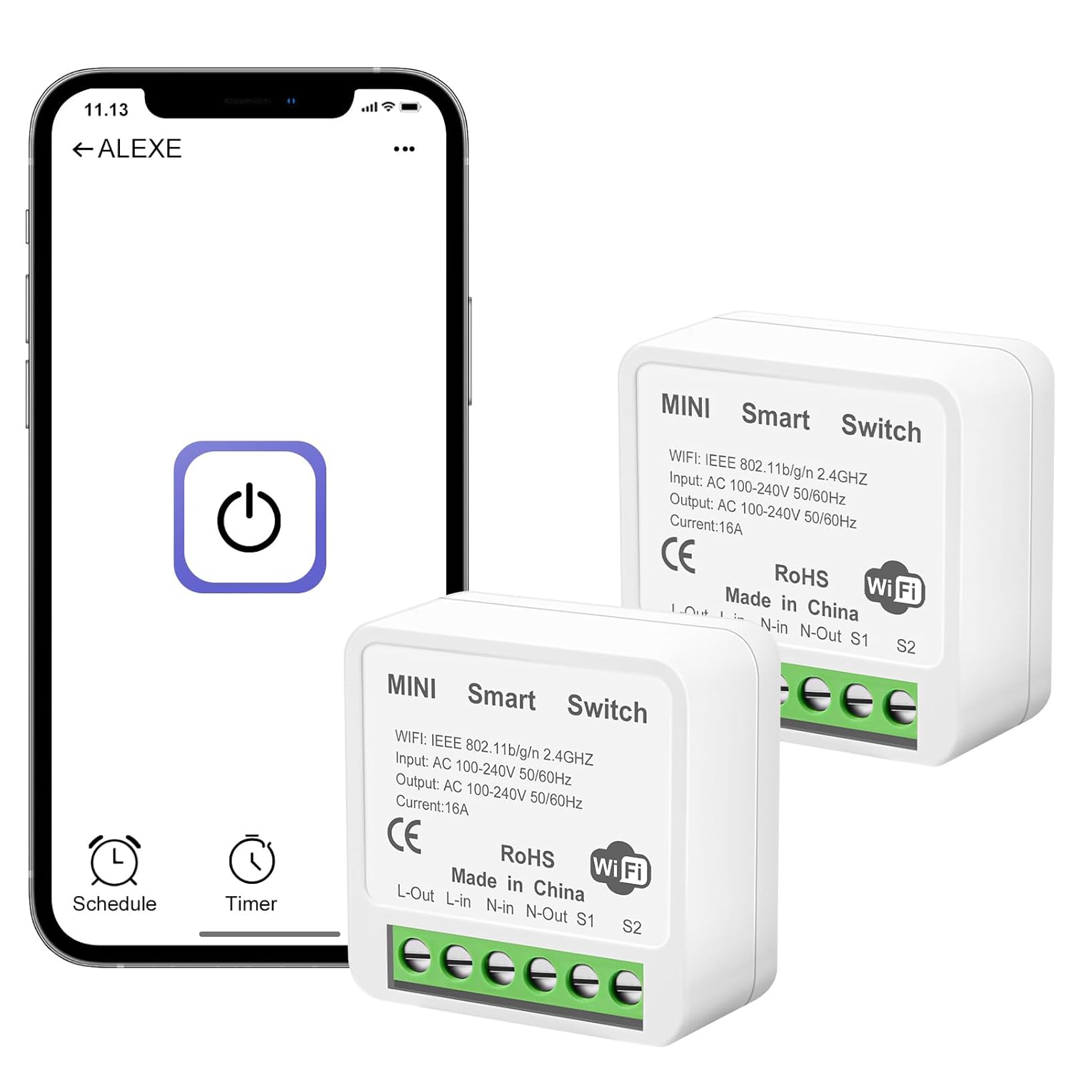 Axfee Interruttore Intelligente Wi-Fi 2 Pezzi - immagine 9