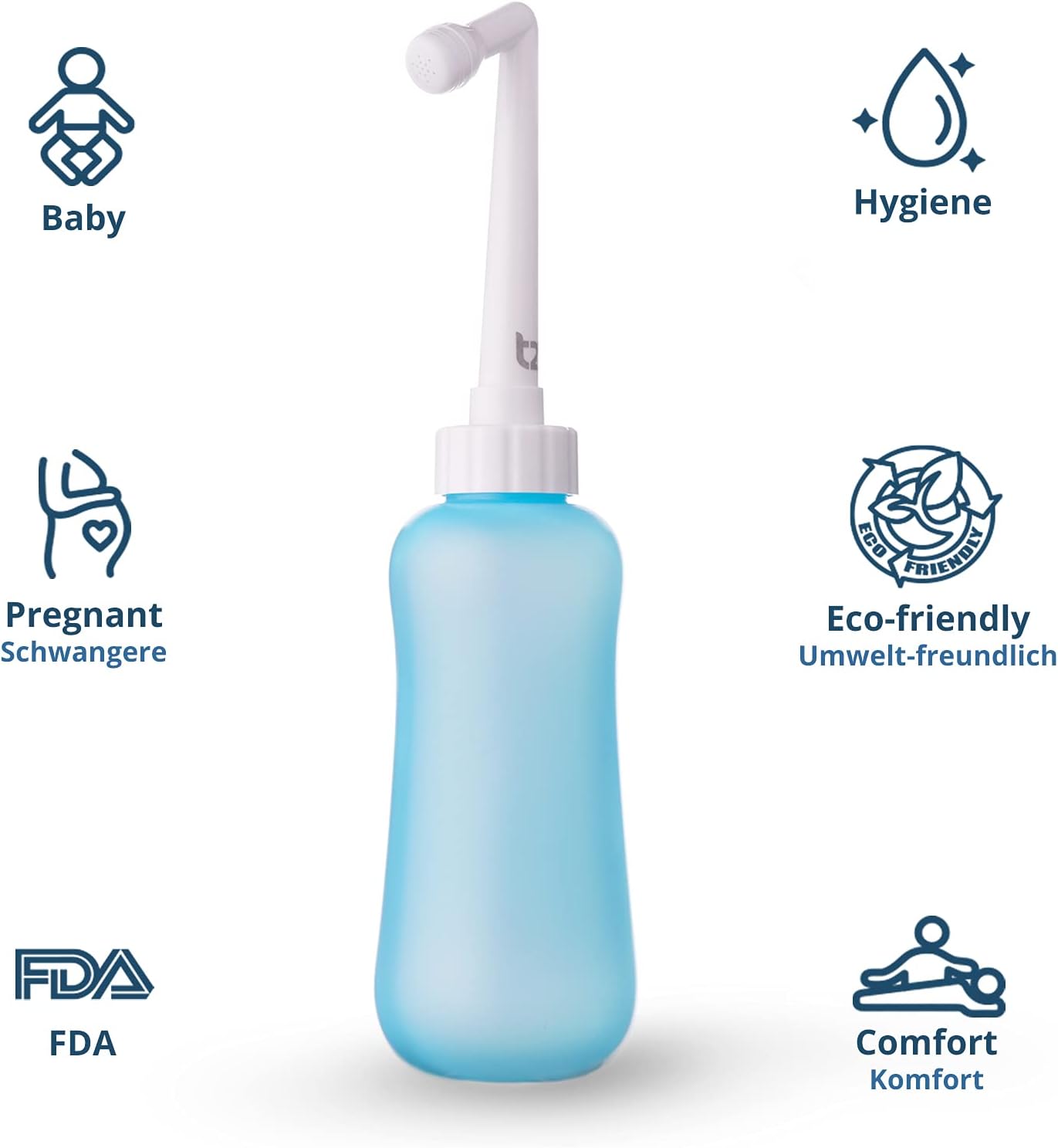 T2 Peri Bottle - Bidet Portatile Post Parto 450 ml - immagine 2