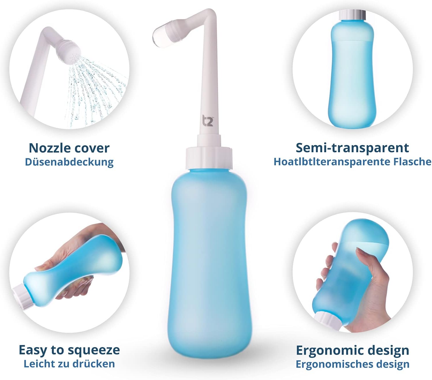 T2 Peri Bottle - Bidet Portatile Post Parto 450 ml - immagine 4