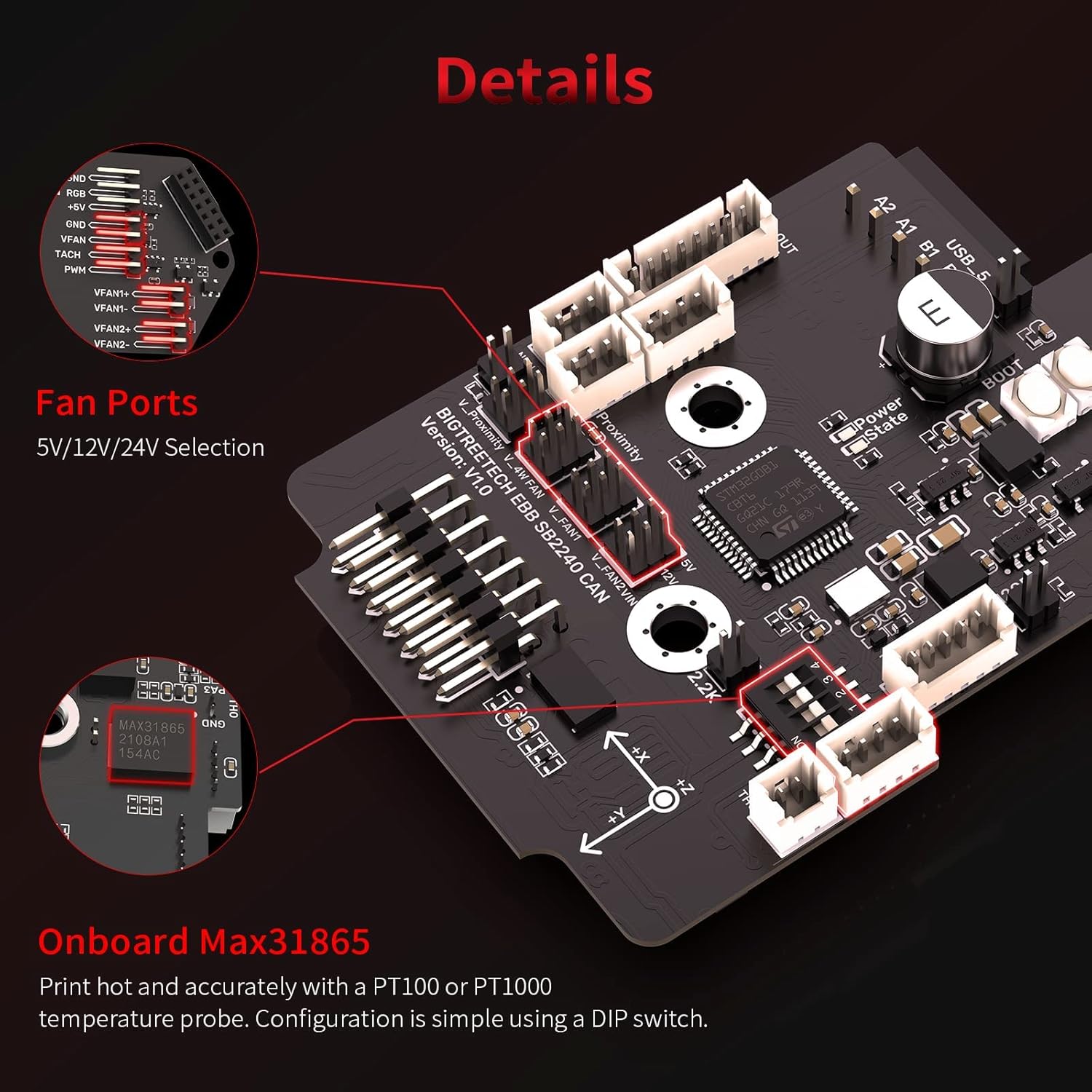 Bigtreetech EBB SB2209 CAN con Termistore NTC 100K - immagine 6