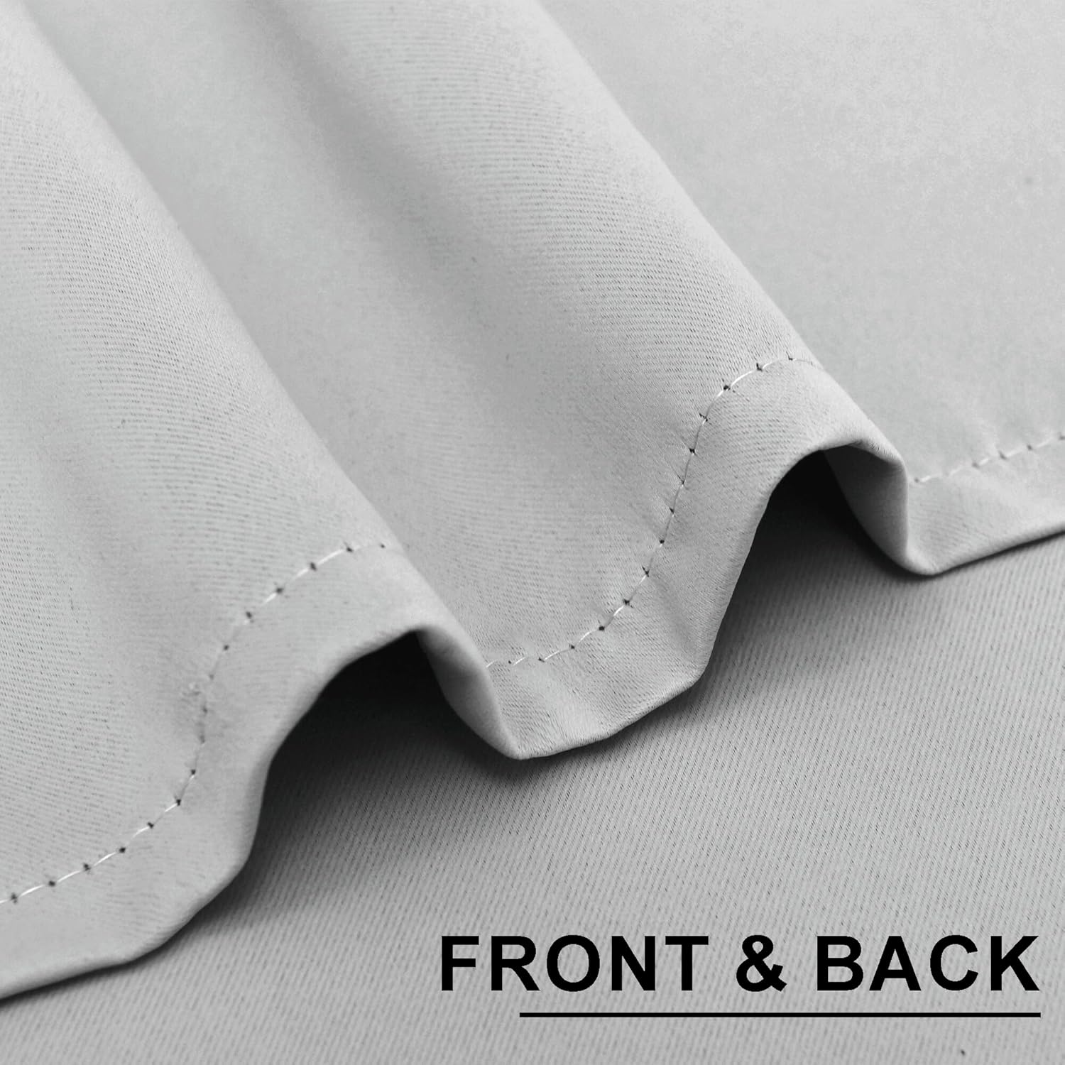 Xwzo Tende Oscuranti con Occhielli 2 Pezzi, Argento e Grigio - immagine 2