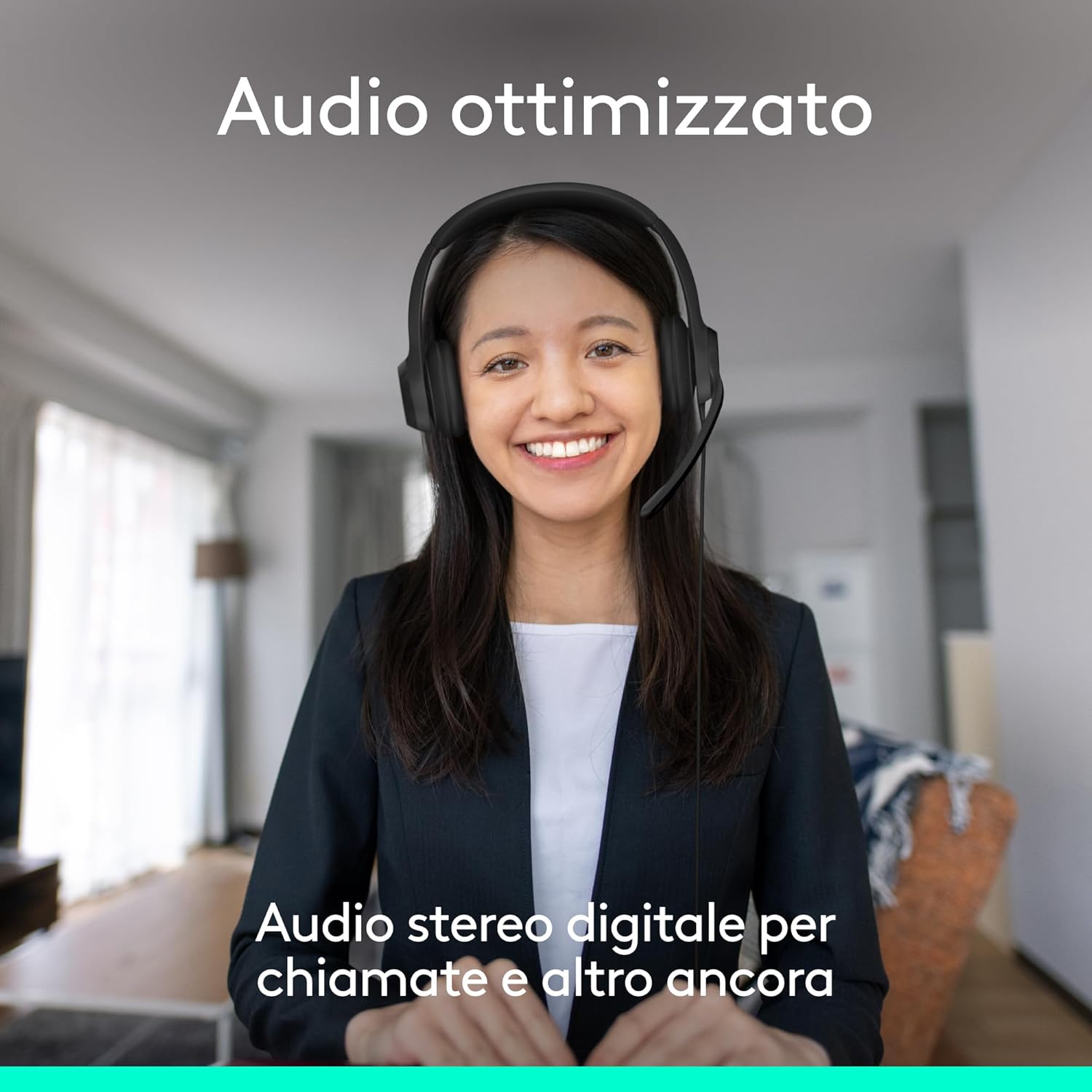 Logitech H390 - Cuffia con Microfono e Cavo, Nero - immagine 2