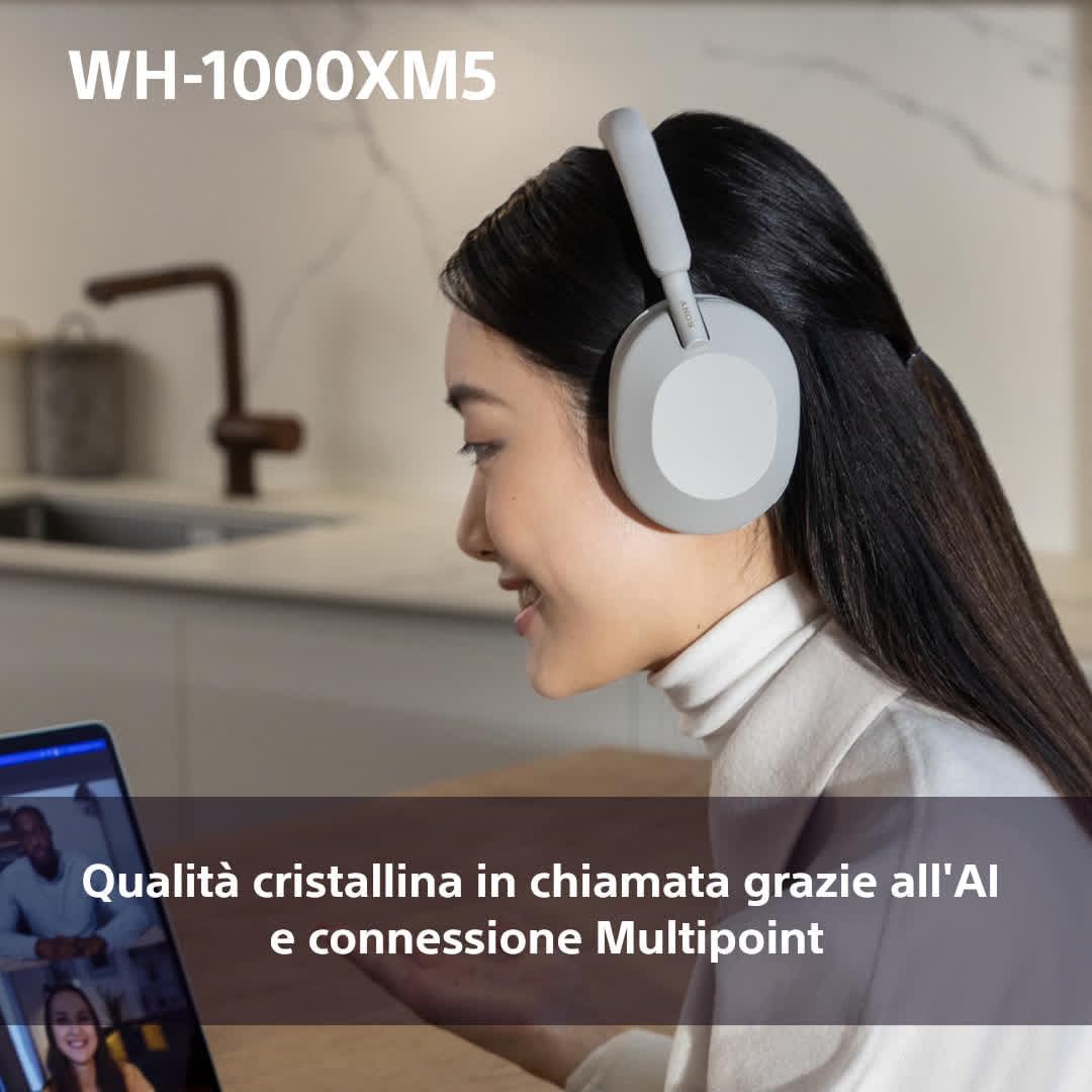 Sony WH-1000XM5 Cuffie Wireless Noise Cancelling, Rosa Fumè - immagine 8