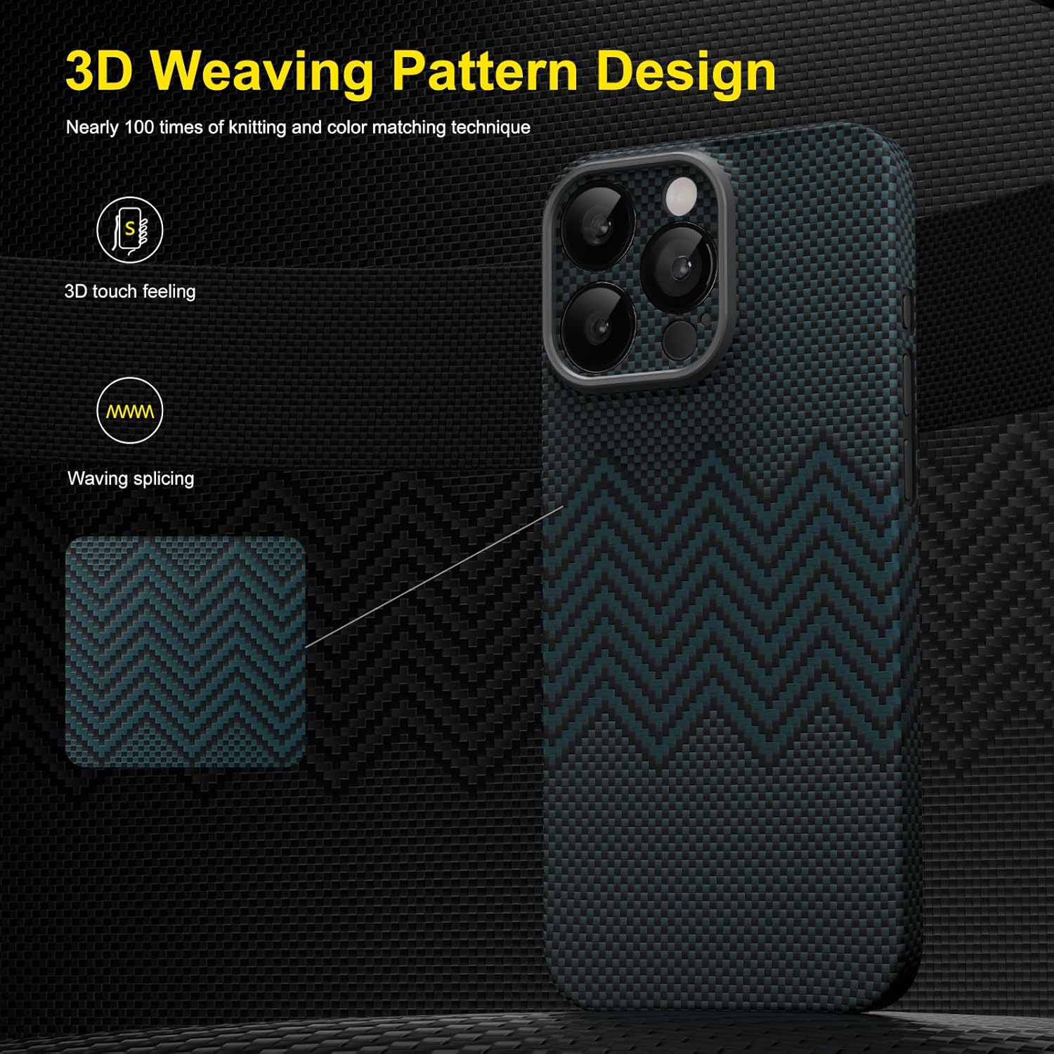 Memumi Fibra Aramidica Custodia per iPhone 16 Pro - immagine 5